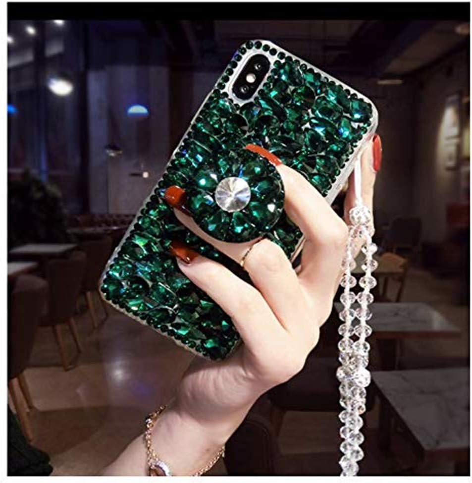 Case for Oneplus Nord N300 5G,Oneplus Nord N300 Case,Diamond Kickstand 3D Handmade Bling Diamond Glitter Phone Case for Oneplus Nord N300 5G 2022 (Red)  Aikukiki Green  