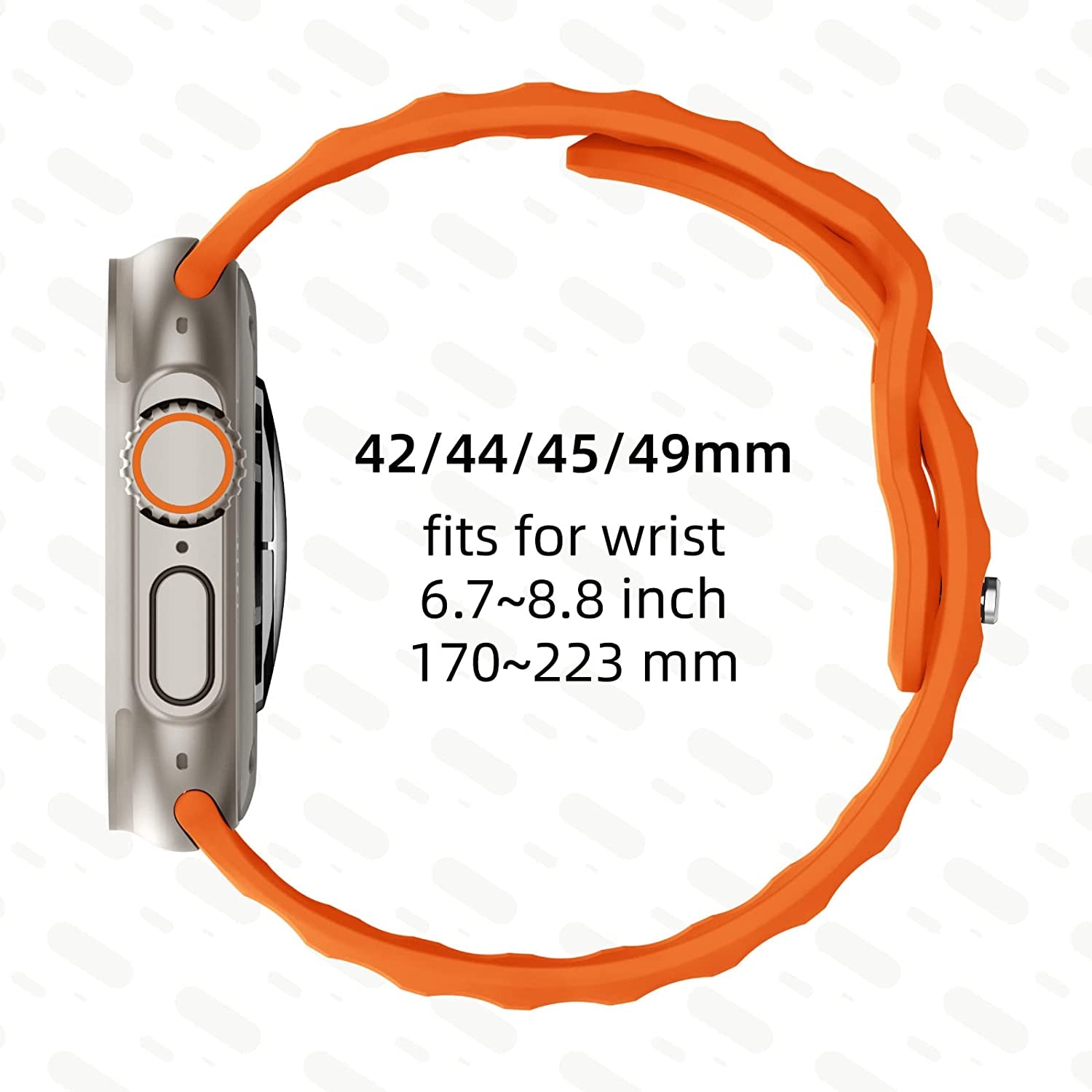 Sport Bands Compatible with Apple Watch Ultra Band 49Mm 45Mm 44Mm 42Mm for Men, Soft Silicone Wristbands Waterproof Replacement Strap for Iwatch Series 8 7 6 5 SE Ultra, 2 Packs  Suitisbest   