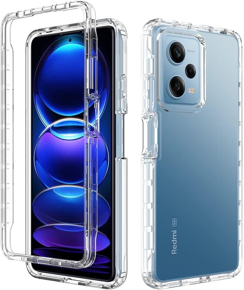 Pzwoxukhov Case for Redmi Note 12 Pro 5G Case Cover,Case for Xiaomi Poco X5 Pro High Transparency，Gradient Color,Anti-Drop Shock Absorption Case Black  Pzwoxukhov Transparent Redmi Note 12 Pro 5G / Xiaomi Poco X5 Pro 