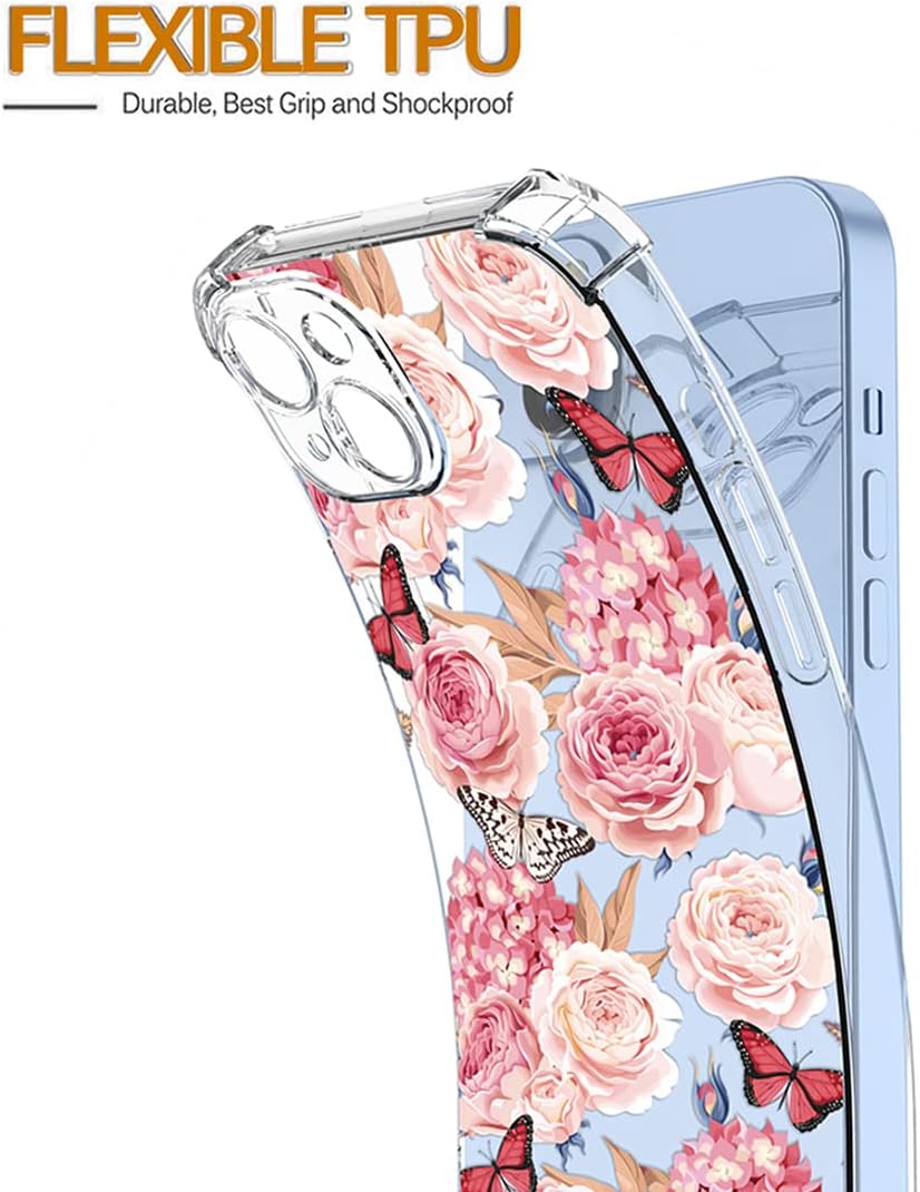 KOARWVC Case for Oneplus Nord N200 Case, Oneplus N200 DE2117 Case Clear with Design Soft TPU Shock Absorption Slim Floral Pattern Protective Back Cover Cases for Oneplus Nord N200 (Flower Butterfly)  KOARWVC   