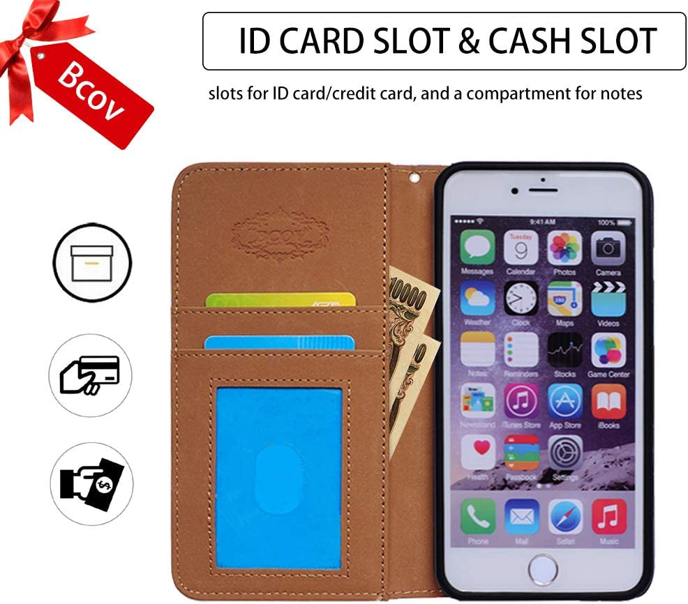 Bcov LG G8 Thinq Case,Lg G8 Case, Black Cat Style Leather Flip Case Wallet Cover with Card Slot Holder Kickstand for LG G8 Thinq 2019  Bcov   