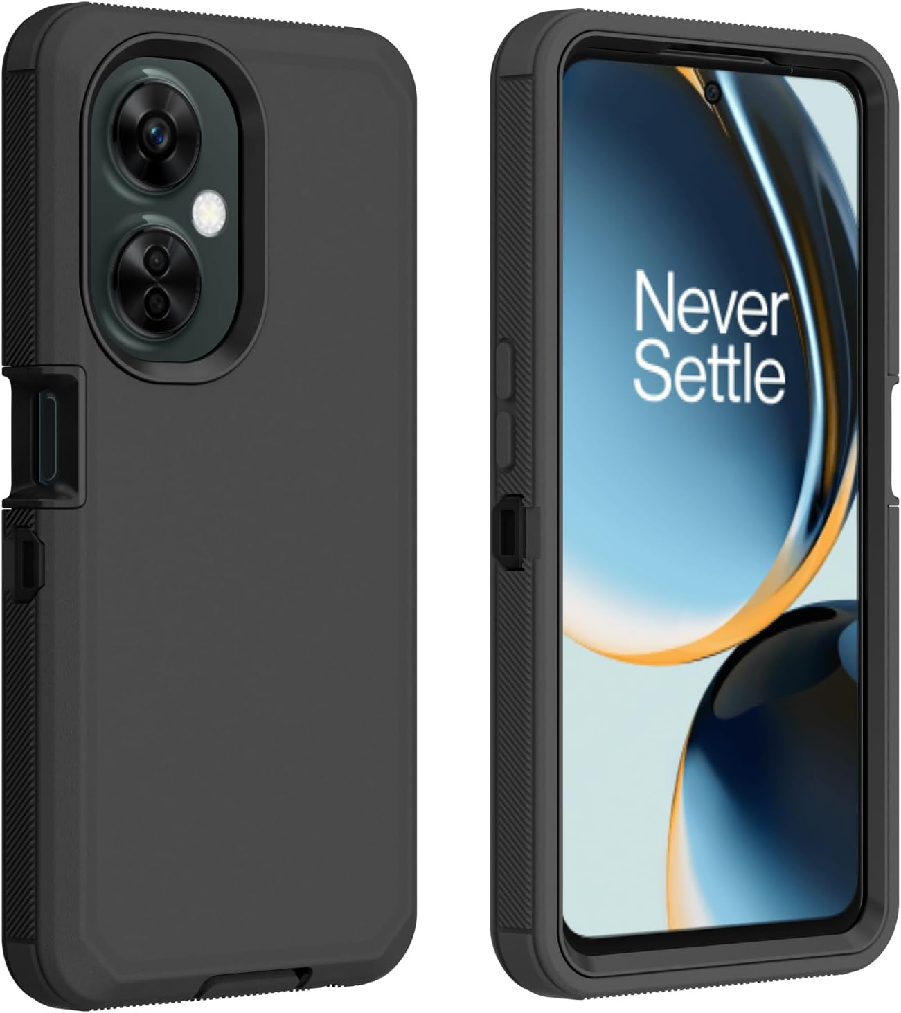 AZSXLG for Oneplus Nord N30 5G Case, Defender Case Heavy Duty Shockproof Dustproof 3 in 1 Rugged Protective Phone Cover for Oneplus Nord N30 (Black)  AZSXLG Black  