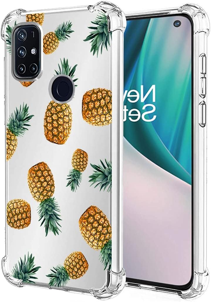Vavies Case for Oneplus Nord N10 5G, Oneplus N10 5G Case for Girls Women, Slim Shockproof Clear Pattern Soft Flexible TPU Back Phone Protective Cover Cases for Oneplus Nord N10 5G (Blossom Flower)  Vavies Pineapple  