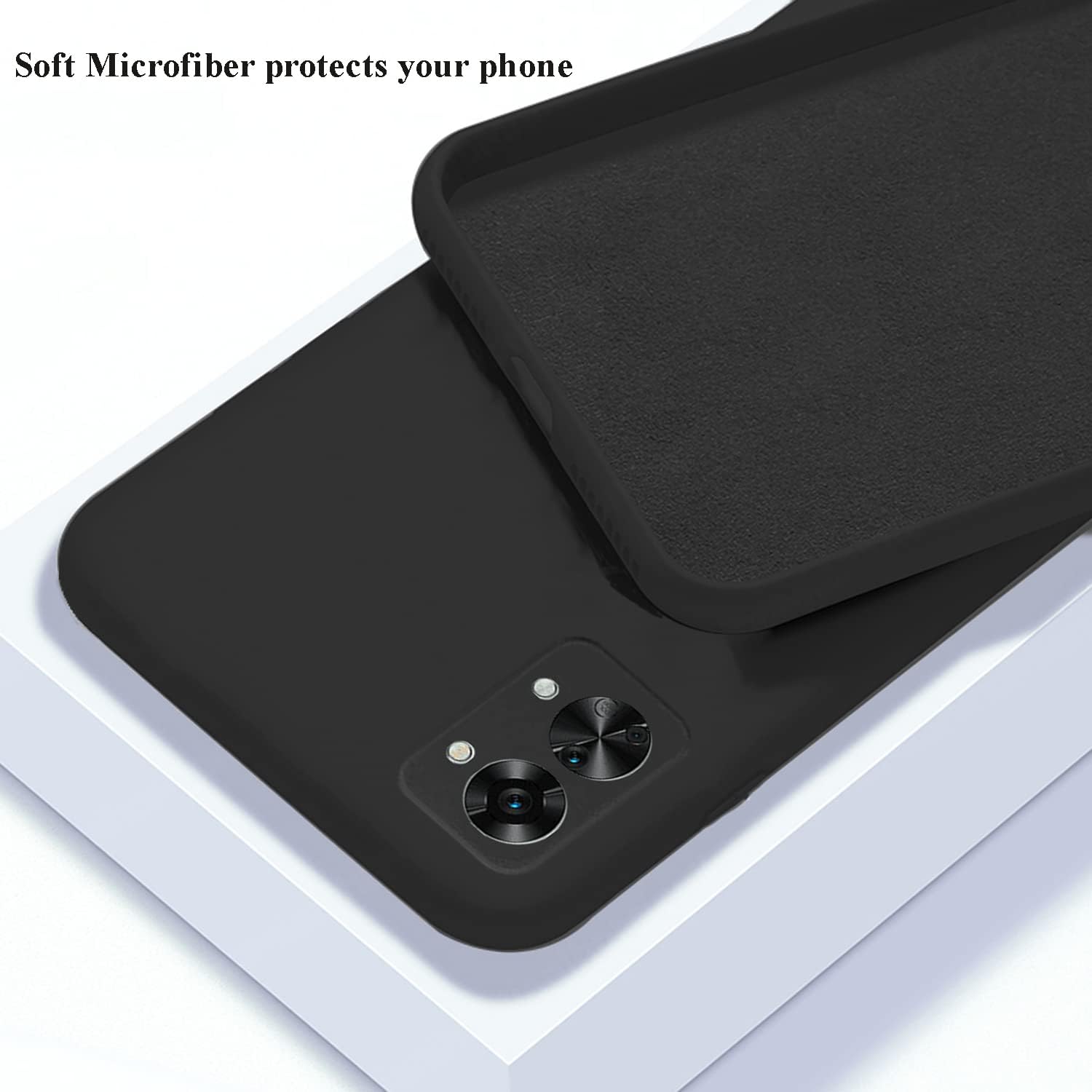 Yarxiawin Compatible for Oneplus Nord 2T Case Silicone Purple, Soft and Silky Oneplus Nord 2T Phone Case Shockproof Cover Anti-Fingerprint (Black)  Yarxiawin   