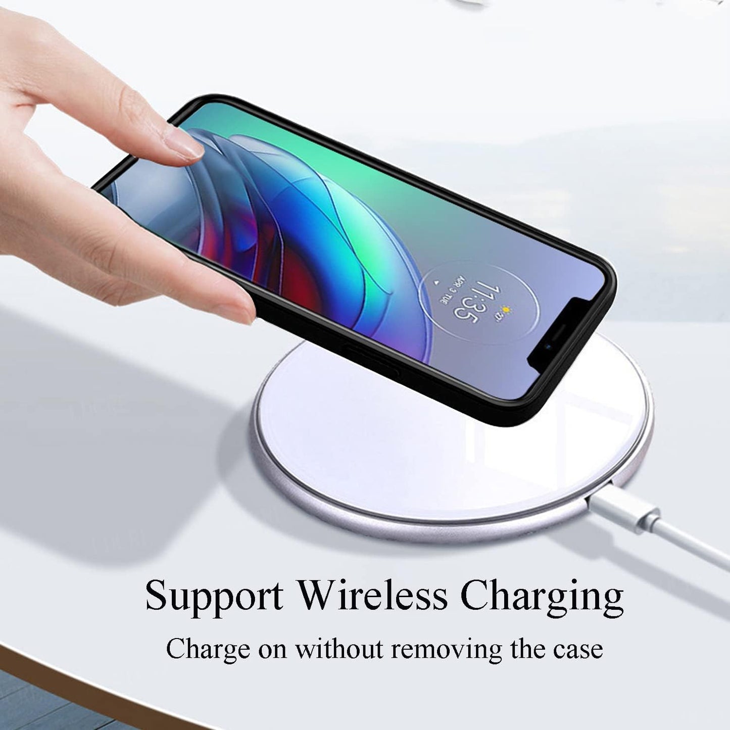 Yarxiawin Compatible for Oneplus Nord 2T Case Silicone Purple, Soft and Silky Oneplus Nord 2T Phone Case Shockproof Cover Anti-Fingerprint (Black)  Yarxiawin   