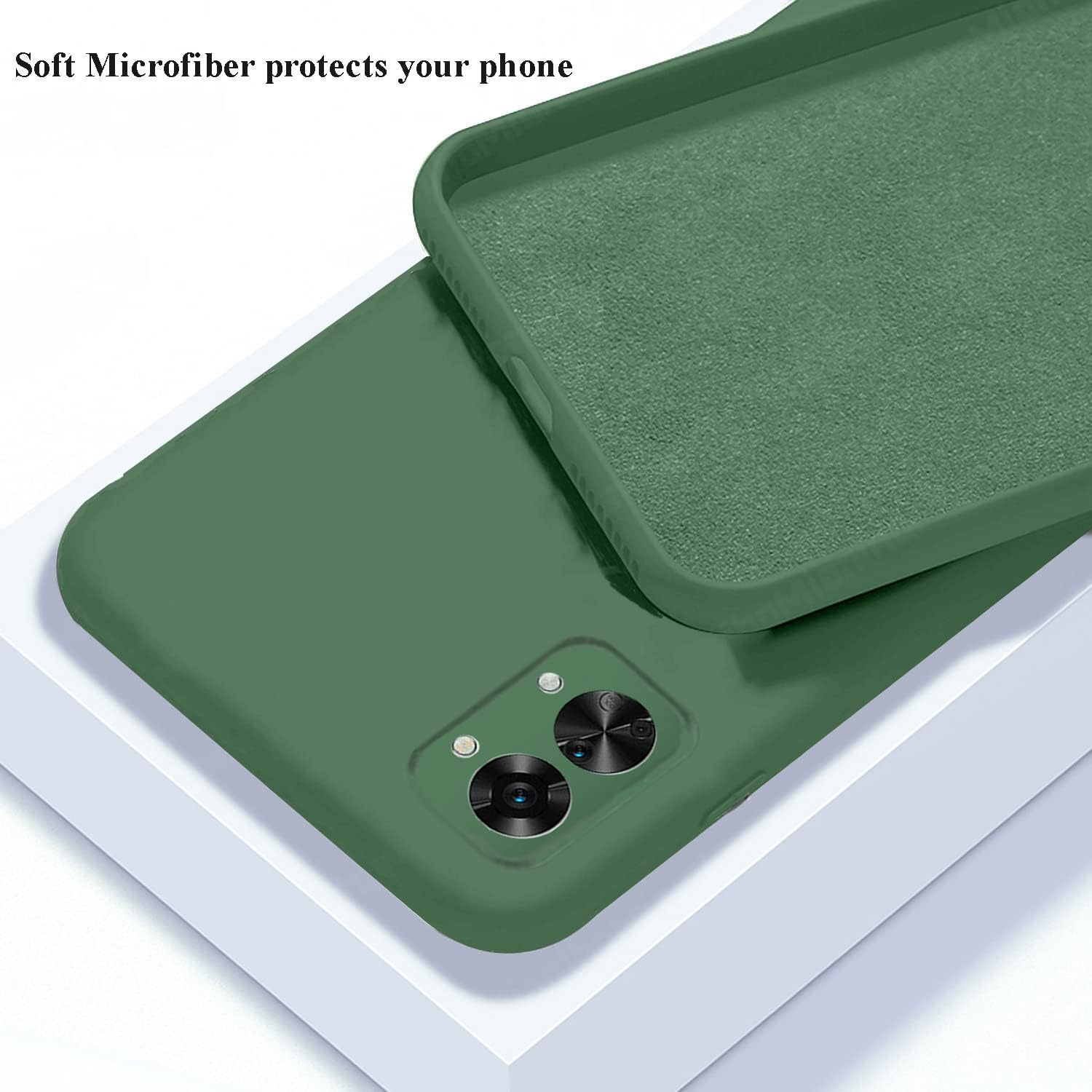 Yarxiawin Compatible for Oneplus Nord 2T Case Silicone Purple, Soft and Silky Oneplus Nord 2T Phone Case Shockproof Cover Anti-Fingerprint (Dark Green)  Yarxiawin   