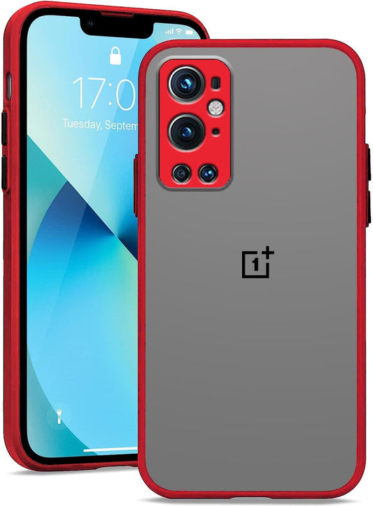 Jancyu Compatible with Oneplus 9 Pro Case Clear, Silicone Oneplus 9 Pro Phone Case Slim Shockproof Four Corner Airbags Drop Slip Protection Cover (Red)  Jancyu Red  