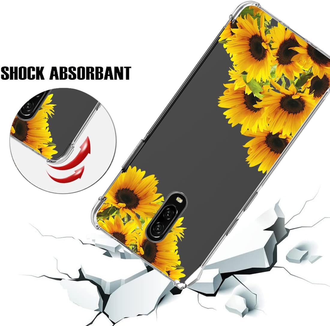 Vokuha for Oneplus 7 Gm1901/Oneplus 6T A6010 Case for Girls Women, Cute Clear Slim Shockproof Pattern Soft Flexible TPU Rubber Back Phone Protective Cover Cases for Oneplus 6T (Sunflower)  Vokuha   