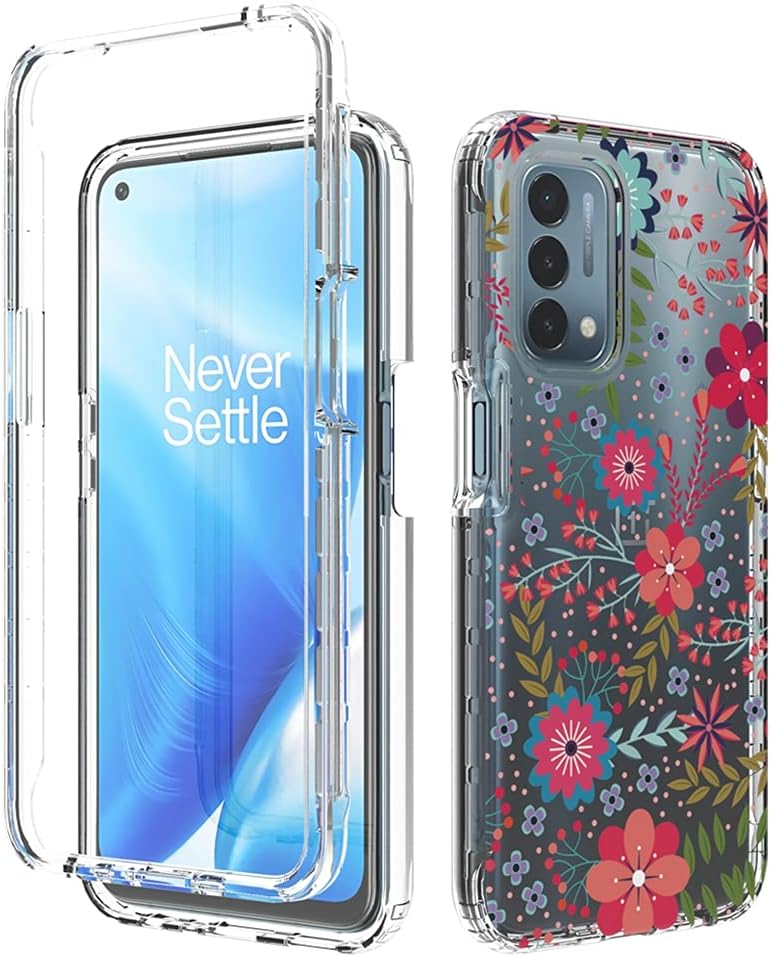 Vokuha Case for Oneplus Nord N200 5G, Oneplus N200 5G Case for Girls, Cute Floral Crystal Clear TPU Bumper Shockproof Protective Armor Cover for Oneplus Nord N200 5G (Floral Prints)  Vokuha   