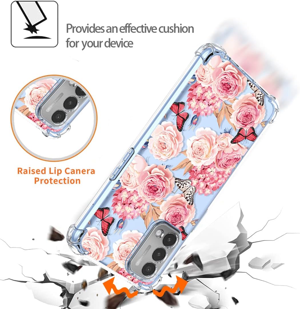 KOARWVC Case for Oneplus Nord N200 Case, Oneplus N200 DE2117 Case Clear with Design Soft TPU Shock Absorption Slim Floral Pattern Protective Back Cover Cases for Oneplus Nord N200 (Flower Butterfly)  KOARWVC   