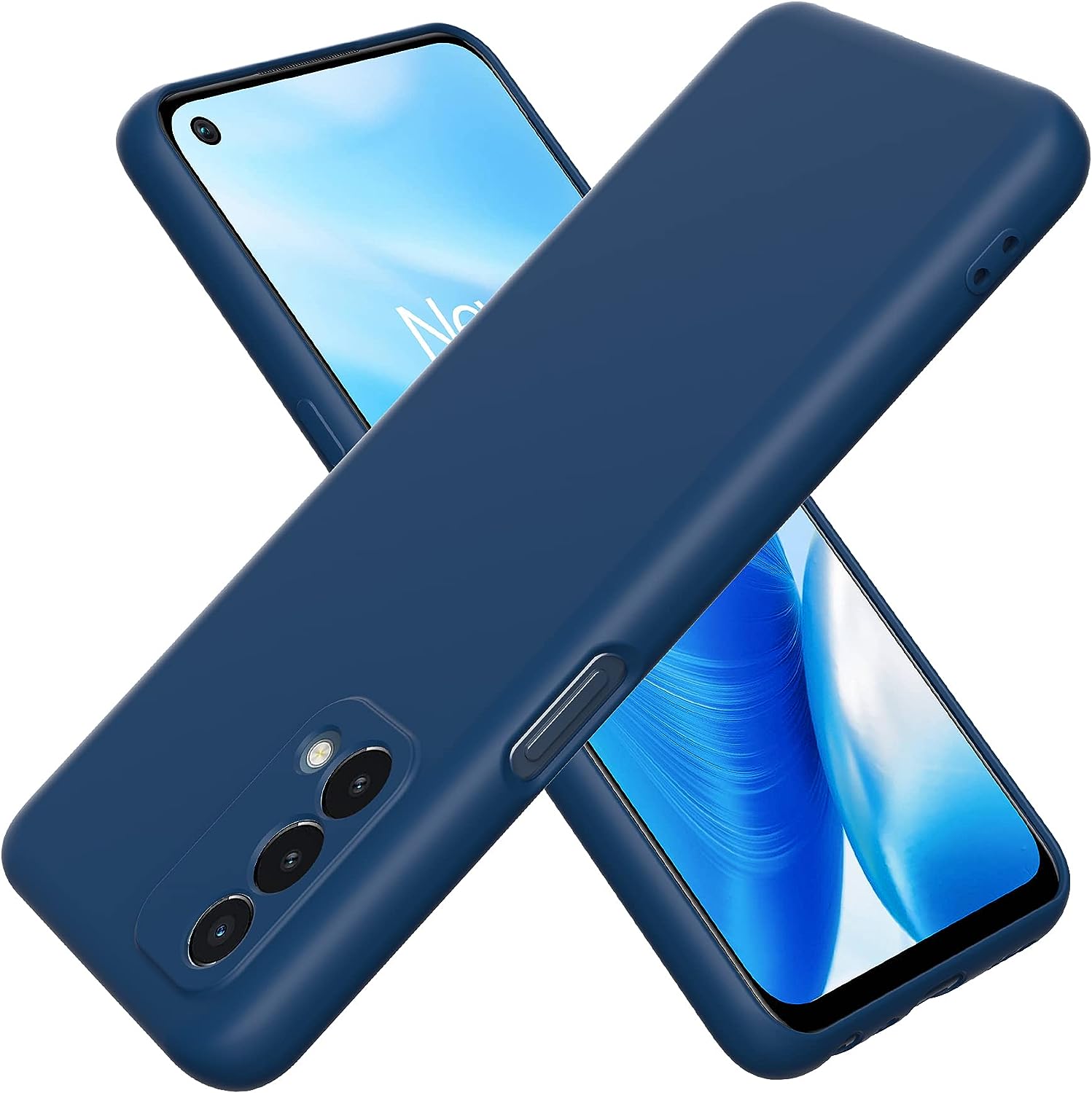 Foluu for Oneplus Nord N200 5G Case, Liquid Silicone Gel Rubber Bumper Case with Soft Microfiber Lining Cushion Slim Hard Shell Shockproof Protective Cover for Oneplus Nord N200 5G 2021 (Blue)  Foluu   