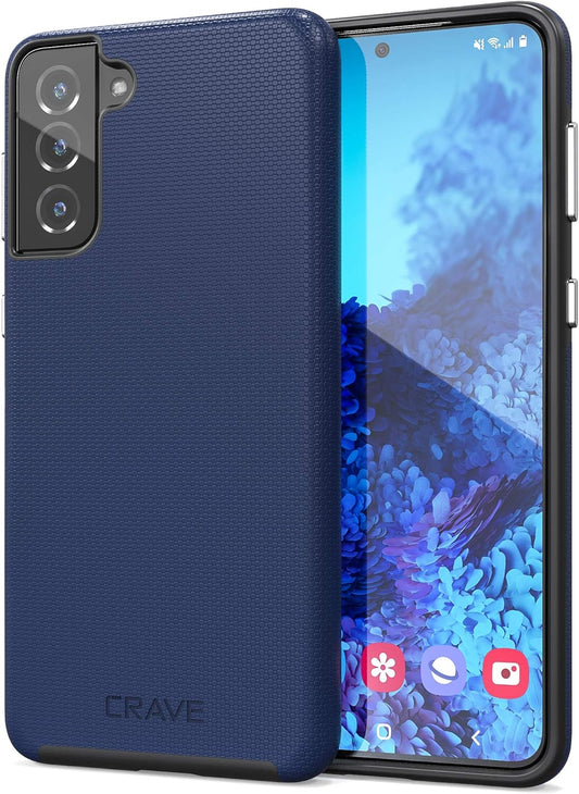 Crave Dual Guard for Galaxy S21+ Case, Shockproof Protection Dual Layer Case for Samsung Galaxy S21 Plus, S21+ 5G (6.7 Inch) - Navy  Crave   