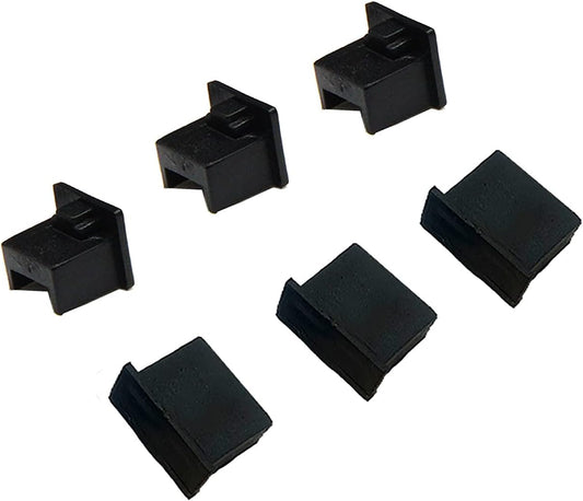 20 PCS Universal Laptop Plastic Dust Plugs Protector Stopper Cover Computer Port Cover PC Interface Stopper Socket Protect Kit for Ethernet Hub Port RJ45, USB a Type Socket (Black)  WXZRLIU   