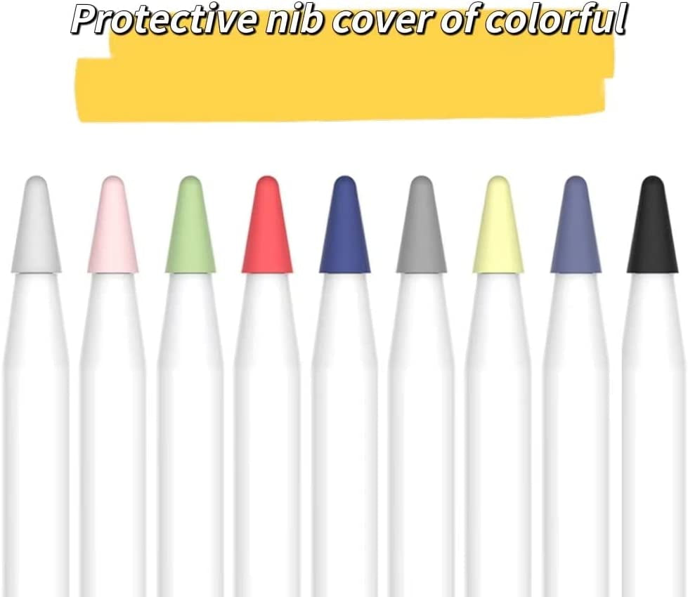 8PCS Silicone Nib Covers Compatible with Apple Pencil 1St & 2Nd Generation, Apple Pencil Accessories Tip Cover for Writing Noiseless for Apple Pencil  OUYANG   