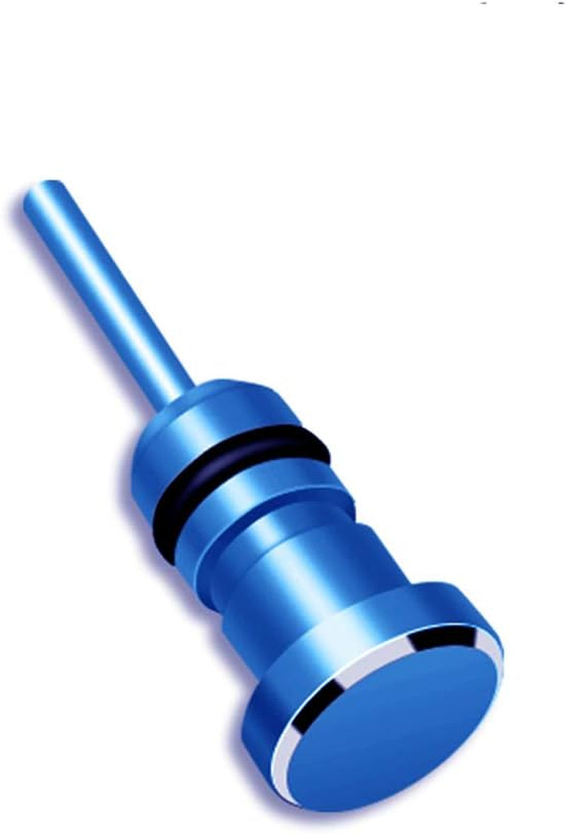 MOHALIKO anti Dust Plugs, Dust Port Covers, Earphone 3.5Mm AUX Jack Connector anti Dust Plug Card Removal Pin for Phone Black  MOHALIKO Blue  