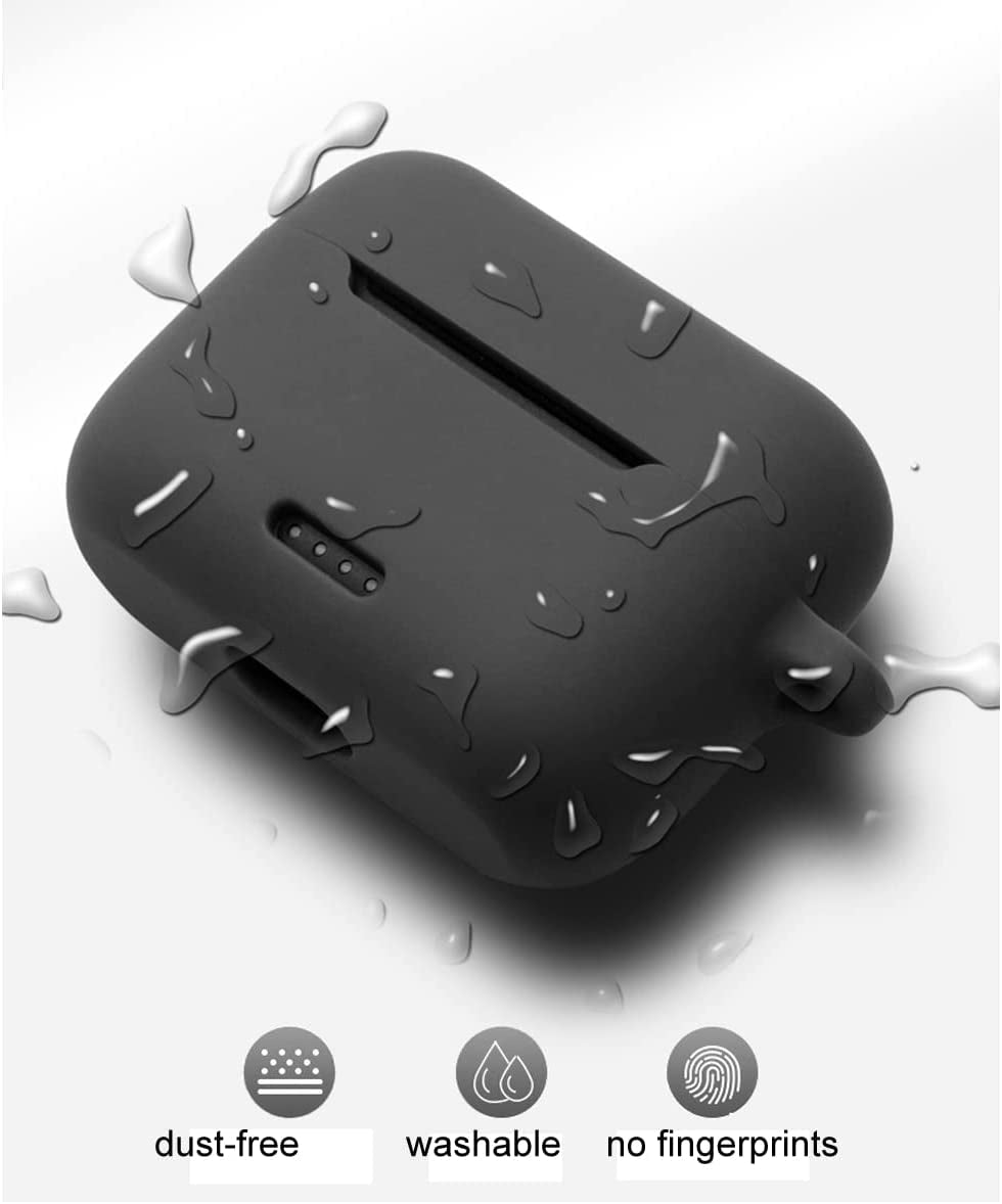 Claiol Silicone Case for TOZO NC2, Premium Shockproof Protective TOZO NC2 Case Cover with Keychain. (Black)  CLAIOL   