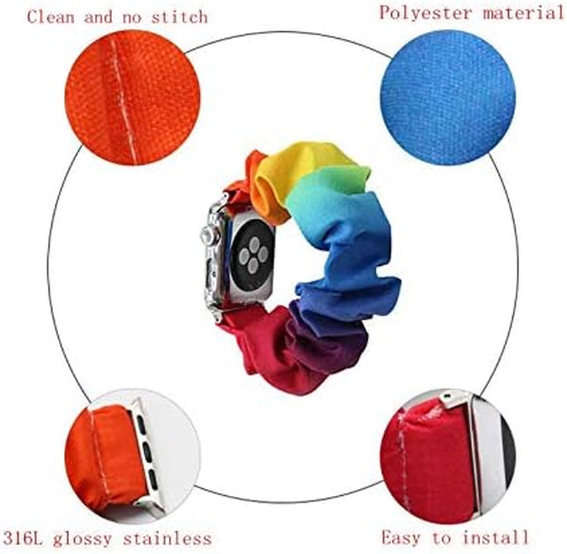 Tomcrazy Scrunchie Elastic Watchband for Apple Watch Band Series 8 7 6 5 4 3 2 1 SE Ultra, Watch Band for Iwatch 49Mm 45Mm 41Mm 38Mm 40Mm 42Mm 44Mm Strap Bracelet  Ruidou Technology Co Ltd   