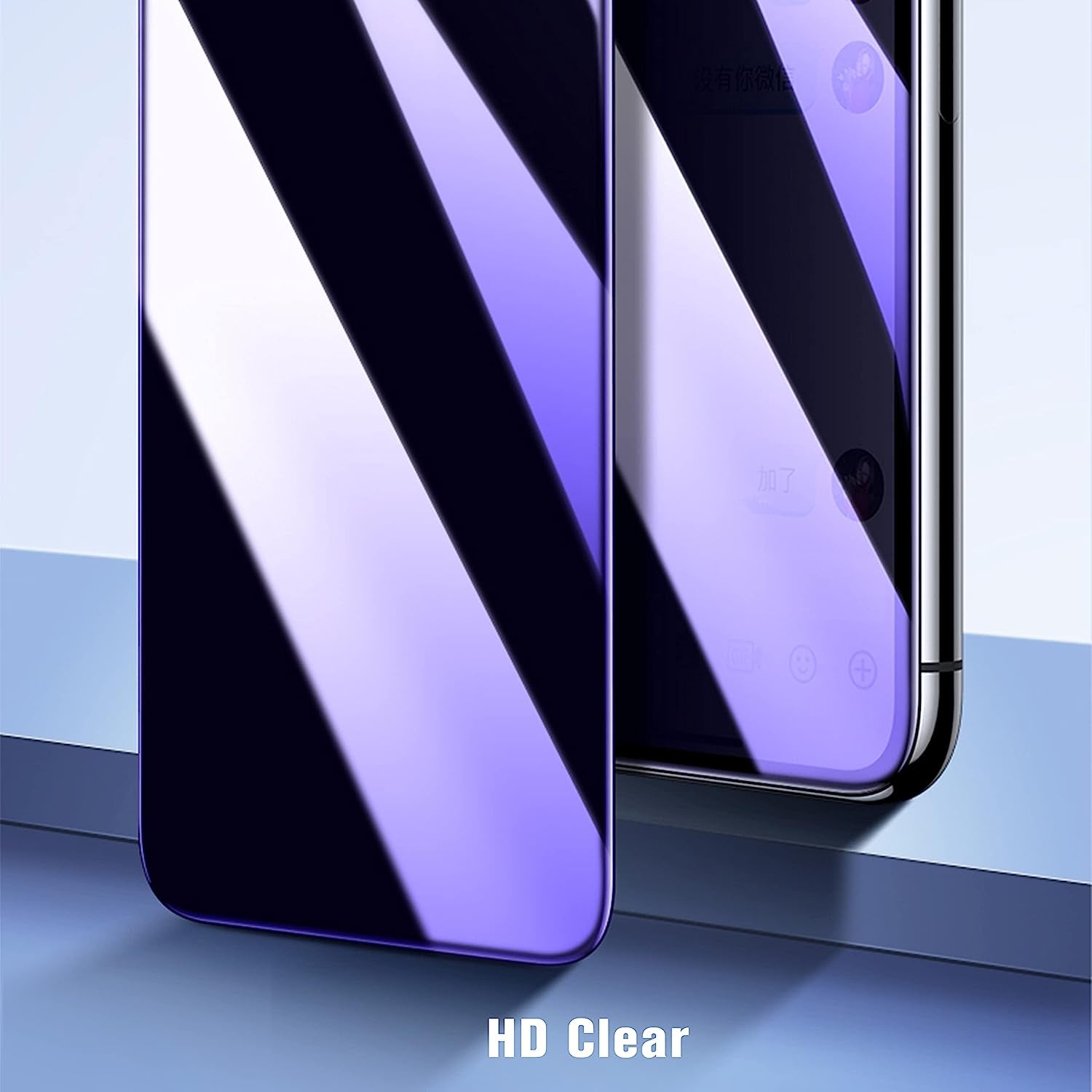 Westillux Compatible with Iphone 14 and Compatible with Iphone 13/13Pro Privacy Screen Protector 2 Pack Gradient Colorful anti Blue Light Eye Protection Mirror Tempered Glass Anti-Peep Anti-Spy HD Clear Film Case Friendly (Purple 6.1 Inch)  Westillux   