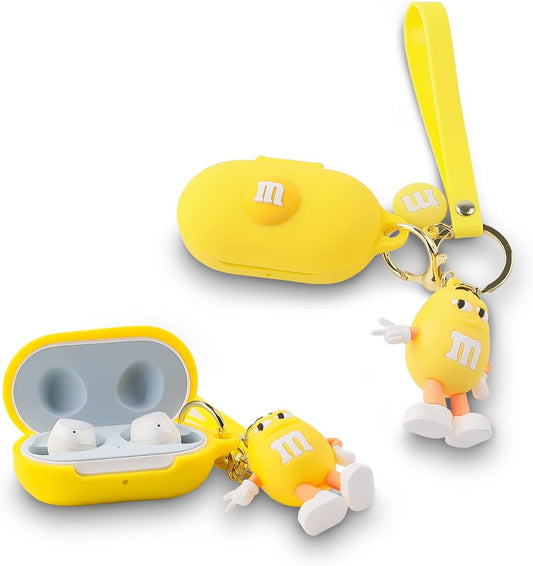 Fit Designed for Samsung Galaxy Buds Earphone/Galaxy Buds Plus+ Earphone, Suublg Silicone Cartoon Headphones Case Cover and Doll Keychain with Full Body Anti-Lost Lanyard Protection  Suublg   