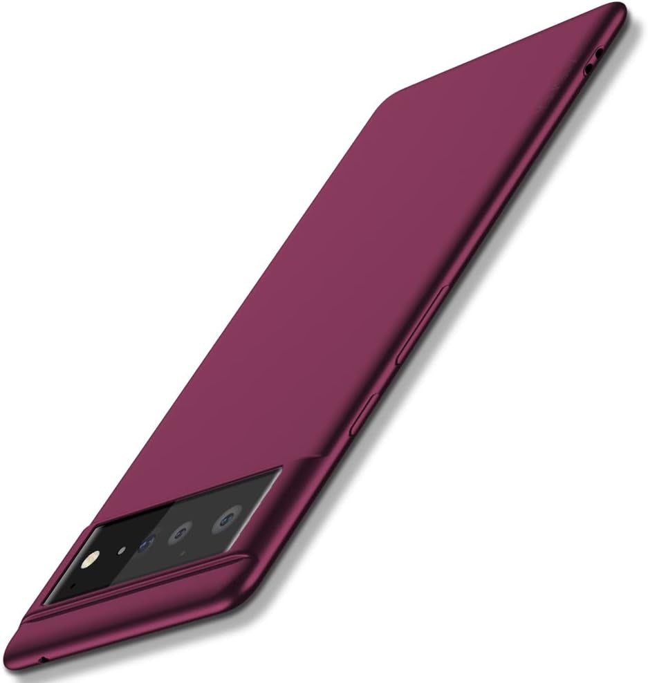 X-Level Google Pixel 6 Pro Case Ultra-Thin Slim Fit [Guardian Series] Phone Cases Soft Flexible TPU Matte Finish Coating Light Protective Back Cover for Google Pixel 6 Pro-Black  pipilu Wine Red  