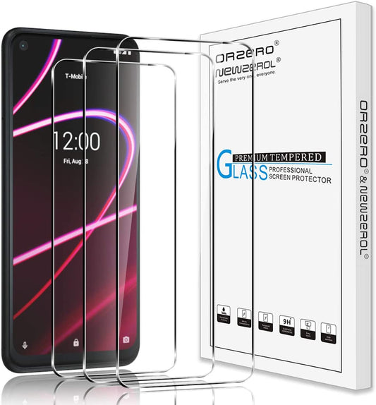 Orzero (3 Pack) Tempered Glass Screen Protector Compatible for T-Mobile Revvl 5G 2020 Release (Not Fits for T-Mobile REVVL V+ 5G 2021), 9 Hardness HD Anti-Scratch (Lifetime Replacement)  Orzero   