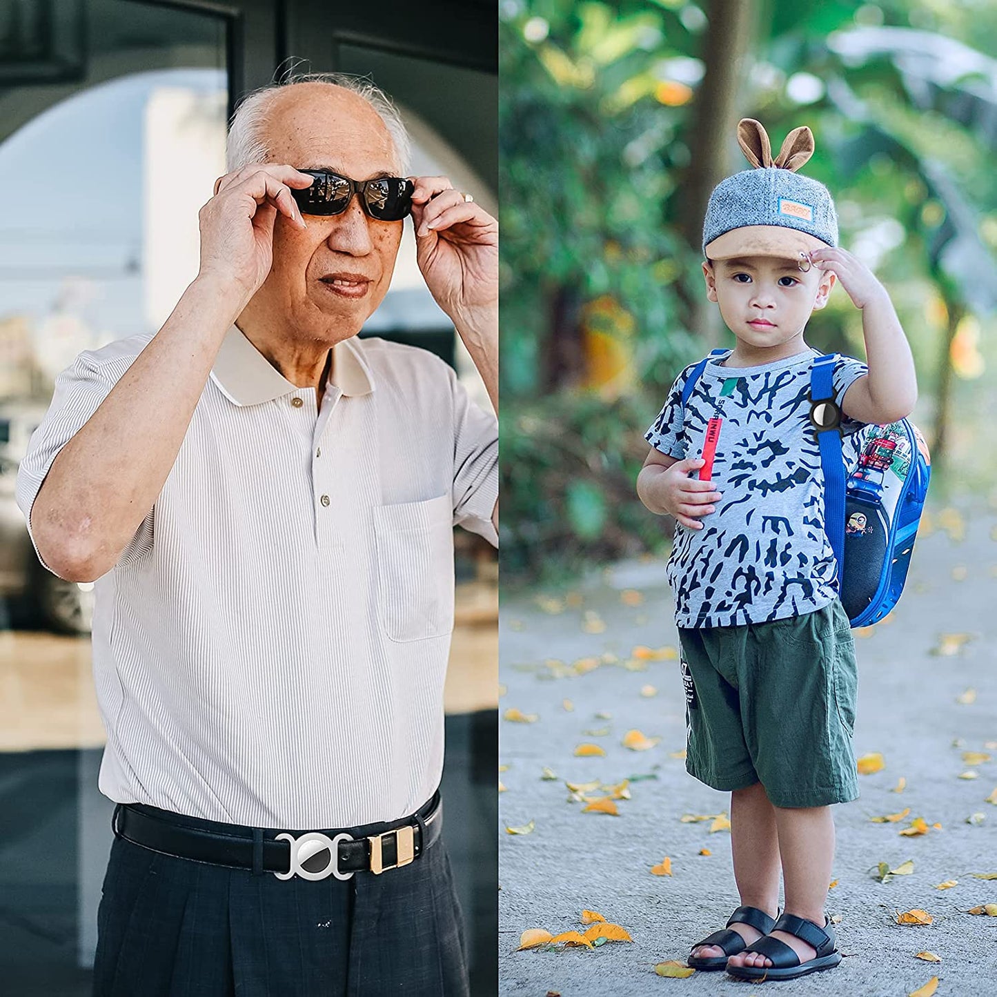 Air Tag Dog Collar Holder(2 Pack), Protective Silicone Pet Collar Case for Apple Air Tag 2021, Anti-Lost Air Tag Case Holder Compatible with Cat Dog Collars Charms & Pets Accessories - Black & White  typecase   