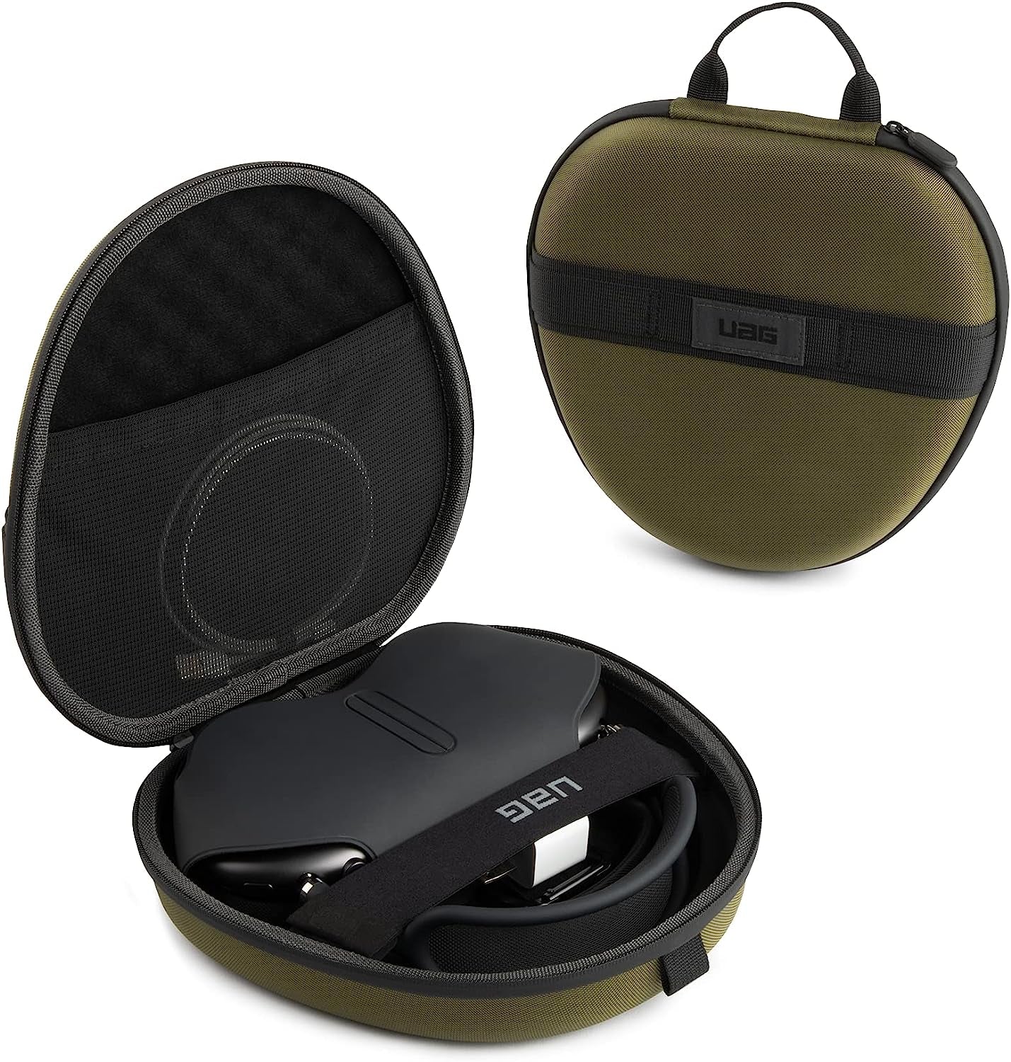 URBAN ARMOR GEAR UAG Compatible with Airpods Max Case Rugged Smart Case with Sleep Mode Heavy Duty Weatherproof Compression Molded Full Coverage Protective Travel Carrying Cover, Olive  URBAN ARMOR GEAR   