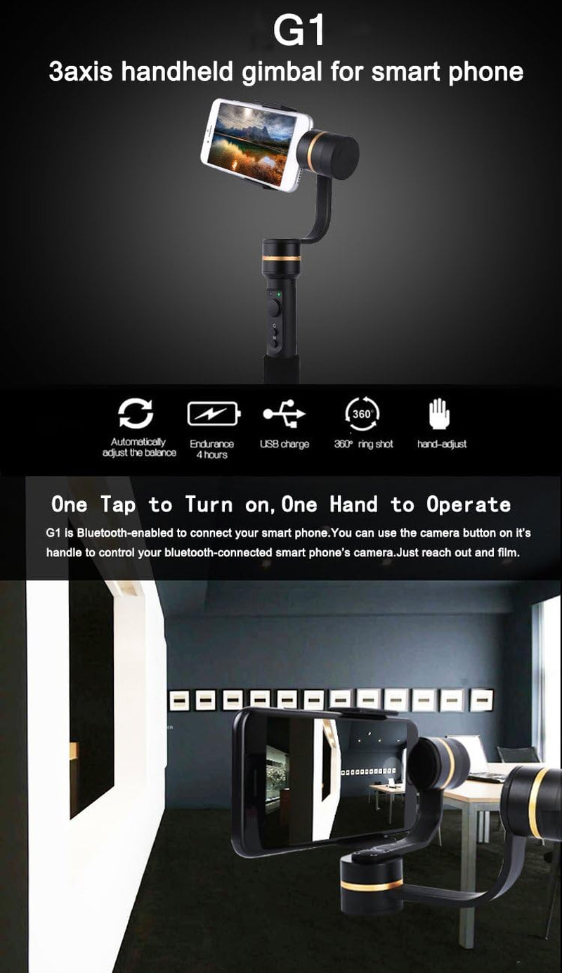Blueti 3-Axis Handheld Cell Phone Gimbal Stabilizer Ios/Android Compatible  blueti   