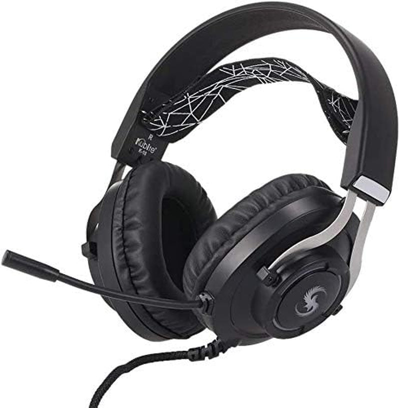 YHLZ Gaming Headset, Gaming Headset Over-Ear Headphone Colorful LED Lights with Microphone Volume Control 3.5Mm+Usb for PC Laptop Smart Phone  Rivia   