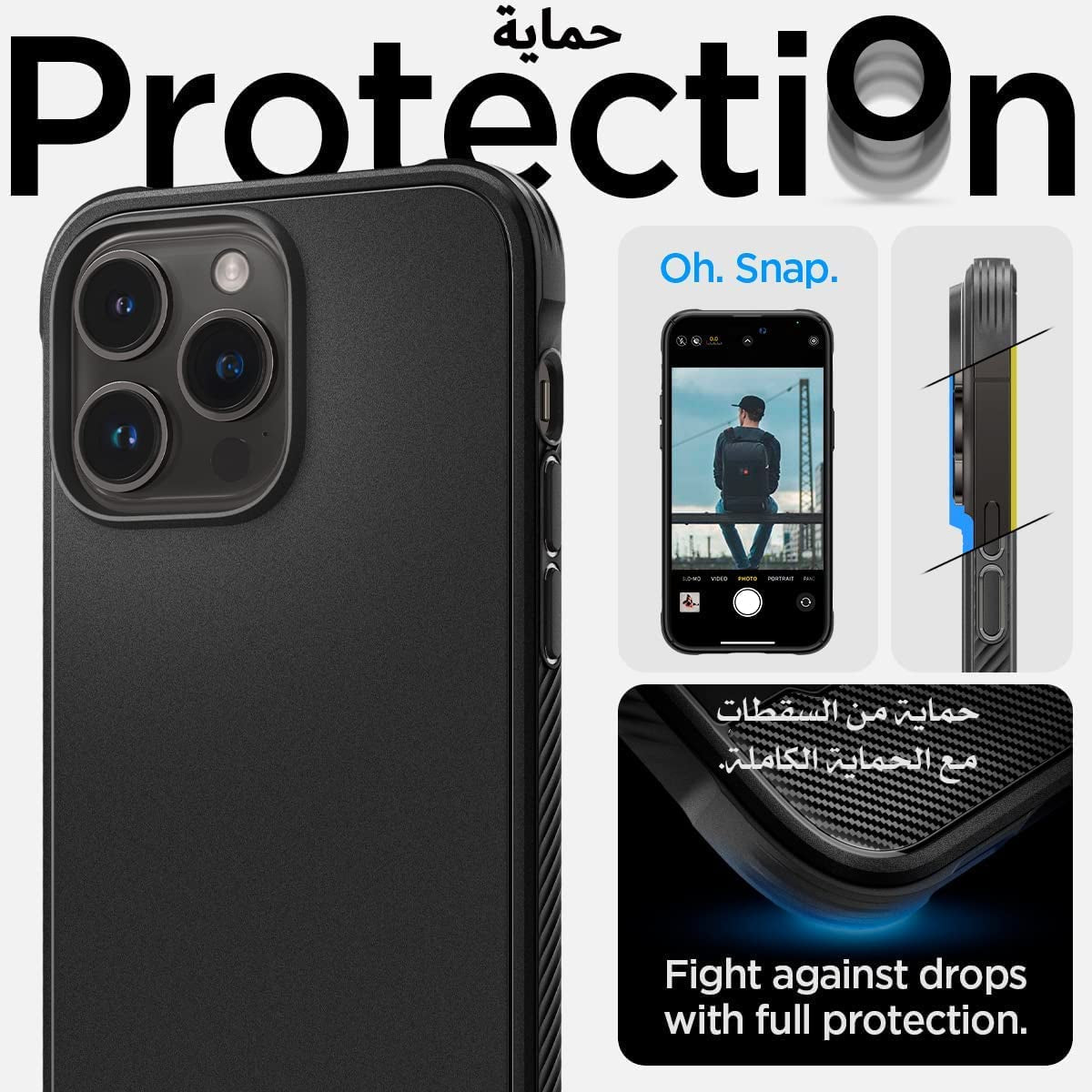 Spigen Rugged Armor (Magfit) Compatible with Magsafe Designed for Iphone 14 Pro Max Case (2022) - Matte Black  Spigen   