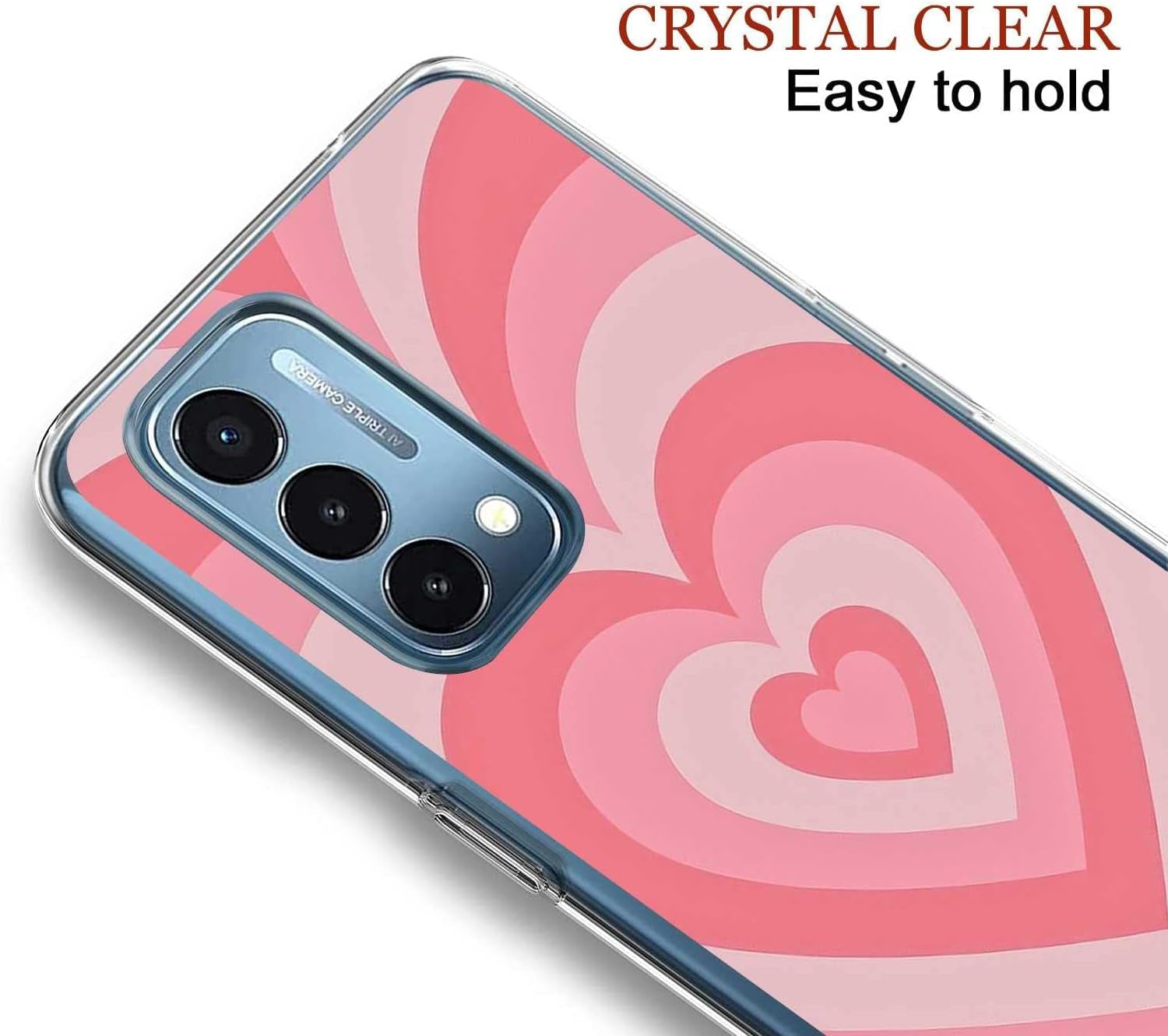 Saiaty Lideqee Designed for Oneplus Nord N200 5G/Oppo A93 5G Case, Pink Love Heart Coffee Latte Swirls Valentines Graphic Designed for Oneplus Case Women Girls, Soft TPU Trendy Case for Oneplus  saiaty lideqee   