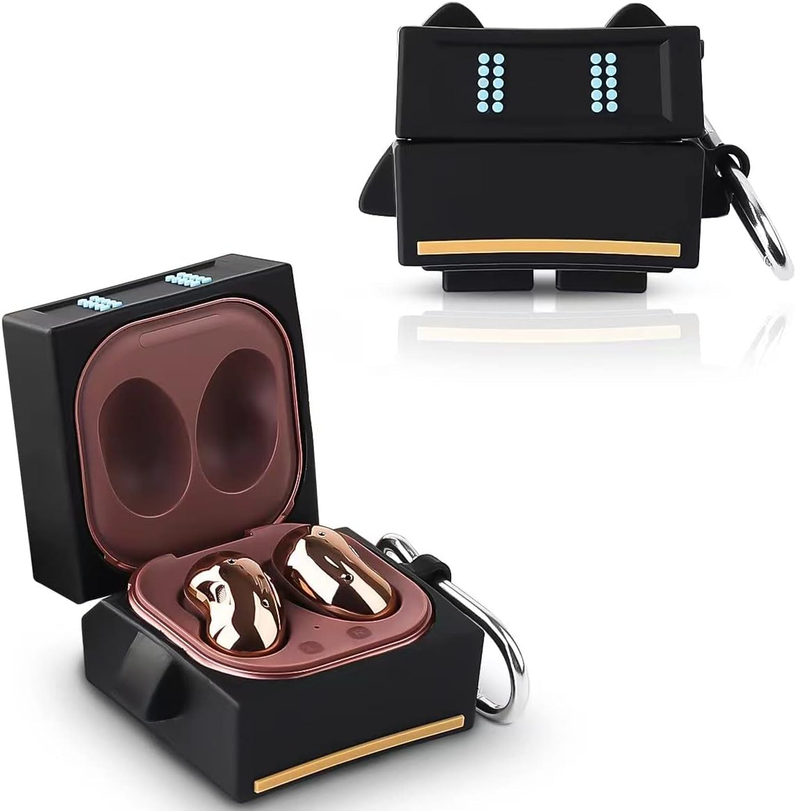 Fit Designed for Samsung Galaxy Buds2 Pro (2022) /Galaxy Buds 2 (2021) /Galaxy Buds Live (2020) /Galaxy Buds Pro (2021), Suublg Silicone Charging Case Protection Cover with Keychain (Estones)  Suublg BlueRobot  