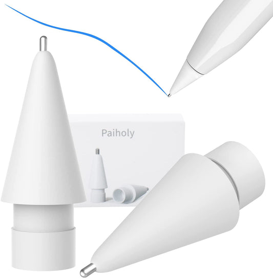 Upgraded 2 Pack Pencil Tips for Apple Pencil,No Wear Out Fine Point Precise Control Pencil Replacement Nibs,Compatible with Apple Pencil 1St Gen and 2Nd Gen/Ipad Pro Pencil,White  Paiholy   