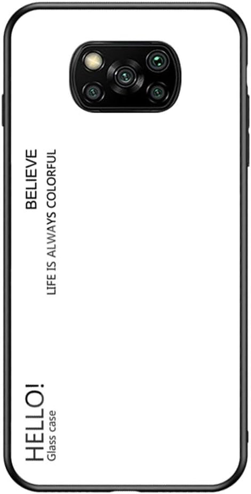 Hicaseer Xiaomi Poco X3 Case,Anti Scratch Gradient Glass Case Back Cover Soft TPU Silicone Shockproof Case for Xiaomi Poco X3 -Purple  Hicaseer White Xiaomi Poco X3 6.53" 