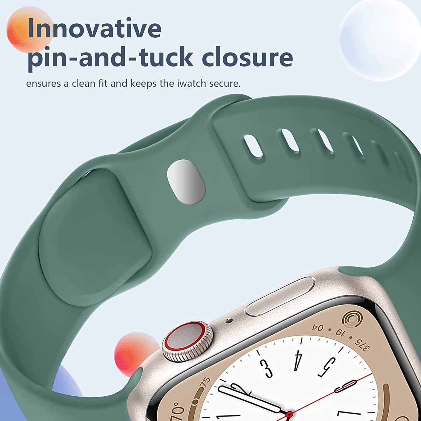 Daqin 8 Pack Sport Bands Compatible with Apple Watch Band 38Mm 40Mm 41Mm 42Mm 44Mm 45Mm 49Mm Women Men,Soft Silicone Waterproof Replacement Strap for Apple Watch Ultra Iwatch Series 8 7 6 5 4 3 2 1 SE  Xuchangjiansenshangmaoyouxiangongsi   