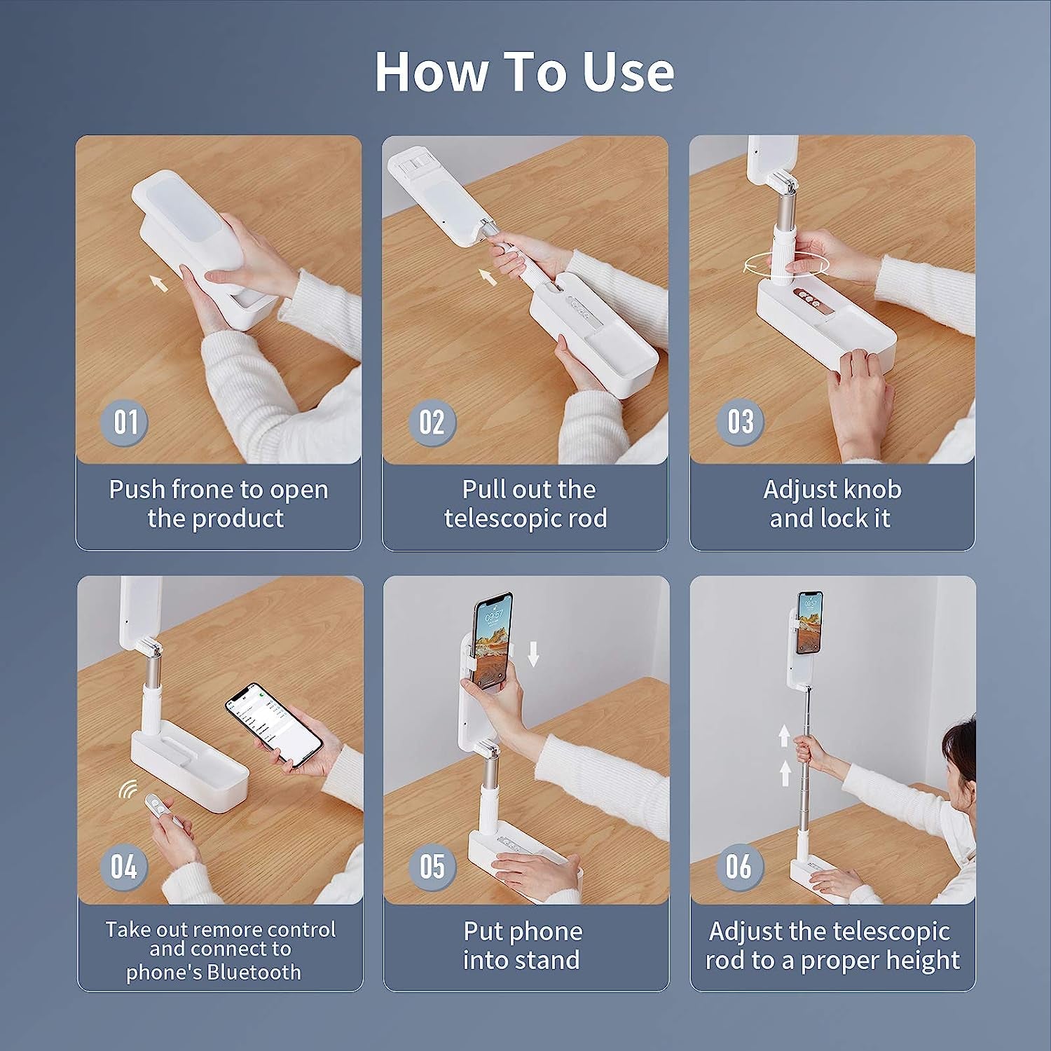 Selfie Ring Light Portable Mini LED Desk Ringlight 3200-5500K with 1000Mah Battery for Live Stream Make up Youtube Tiktok Dimmable LED Camera Ring Light for Iphone & Android Phone  YOUSAMS   