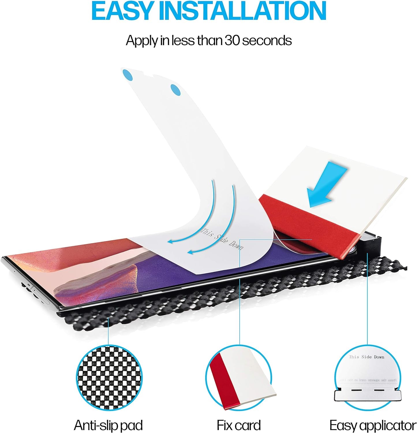 Power Theory Designed for Samsung Galaxy Note 20 Screen Protector [Not Glass], Easy Install Kit, Case Friendly, Full Cover, Flexible Film anti Scratch, 2 Pack  Power Theory   