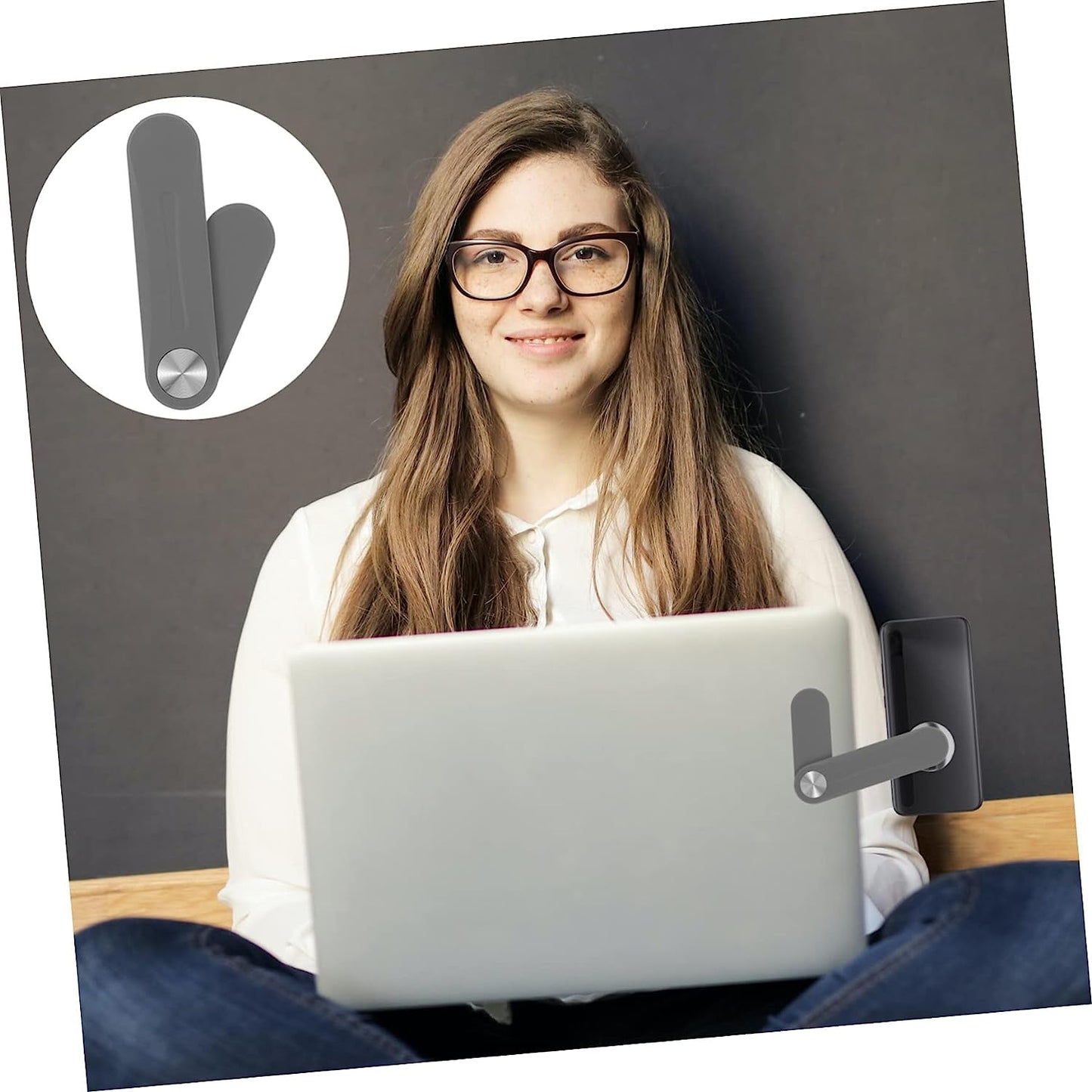 ULTECHNOVO Expand Mobile Phone Bracket Notebook Computer Magnetic Mount Hands Free Phone Holder Laptop Magnetic Phone Holder Mobile Laptop Stand Smartphone Stand Laptop Small Stand Abs Desk  ULTECHNOVO   