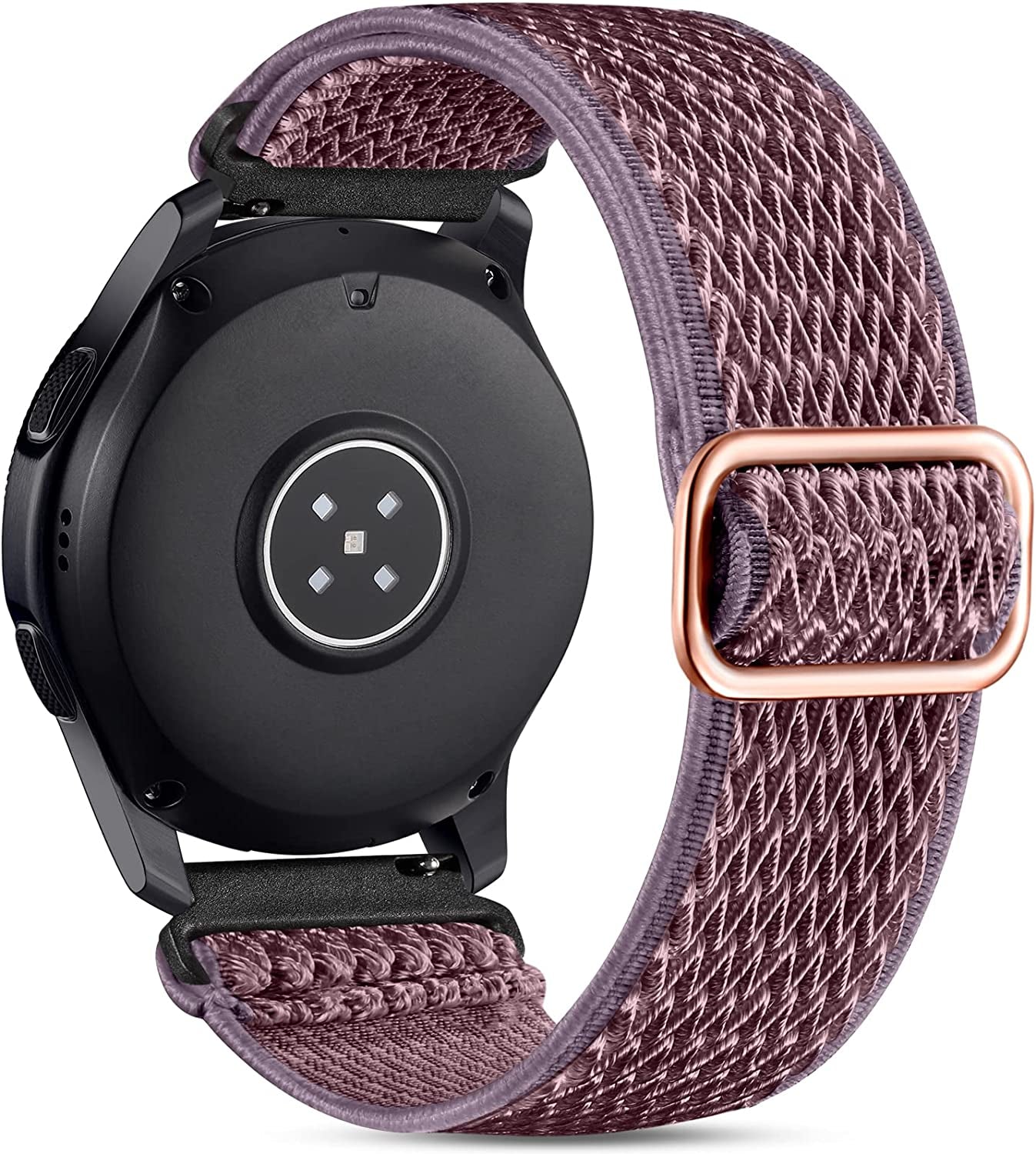 Easuny 22Mm Watch Bands Compatible for Samsung Galaxy Watch 3 45Mm Band/Galaxy Watch 46Mm/Gear S3 Frontier, Stretchy Adjustable Elastic Nylon Woven Loop Wristband for Men Women  Easuny Smoky Purple  