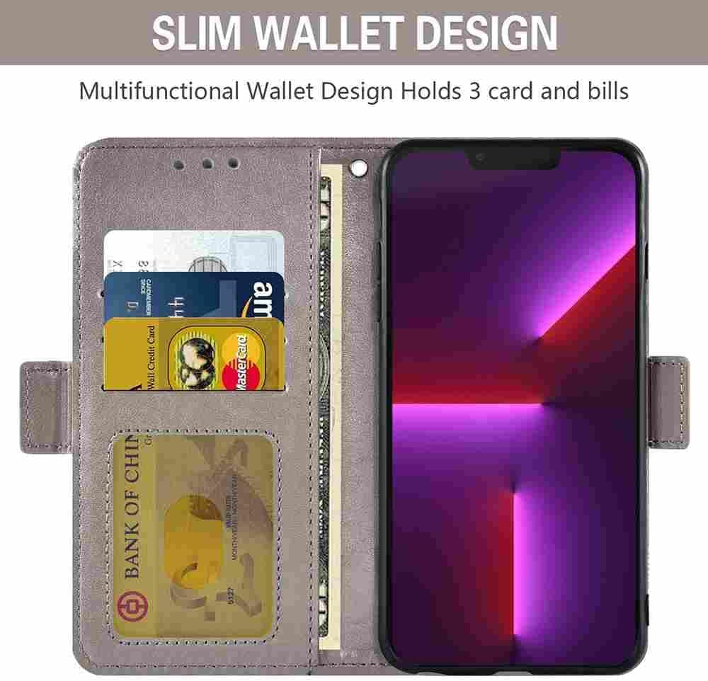 DIIGON Phone Cover Folio Wallet Case for LG G8, Premium PU Leather Slim Fit Cover for LG G8, 1 Photo Frame Slot, Friendly, Gray  DIIGON   