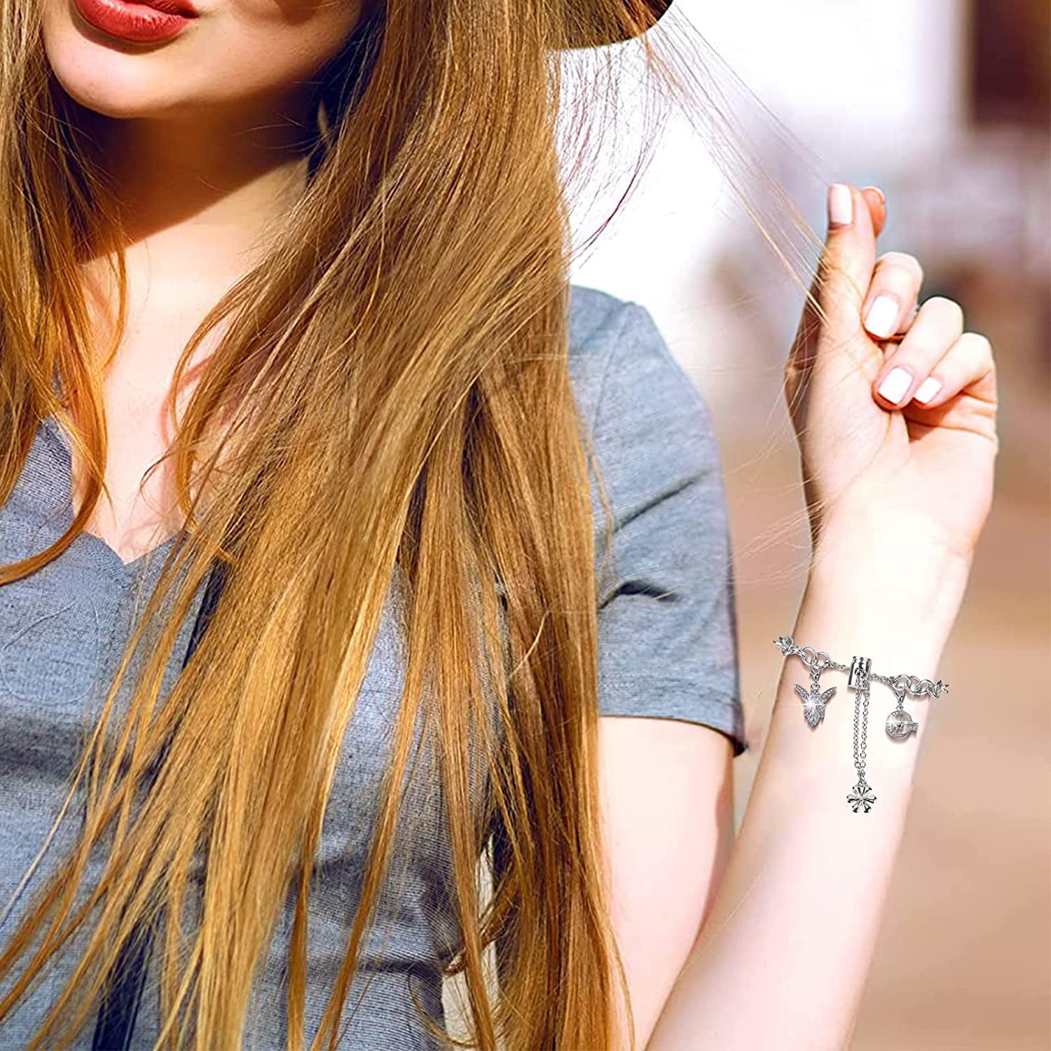 NYENEIL Compatible with Apple Watch Ultra Band 38Mm 40Mm 41Mm 42Mm 44Mm 45Mm 49Mm Interchangeable Charms Dressy Bracelet for Women  NYENEIL   