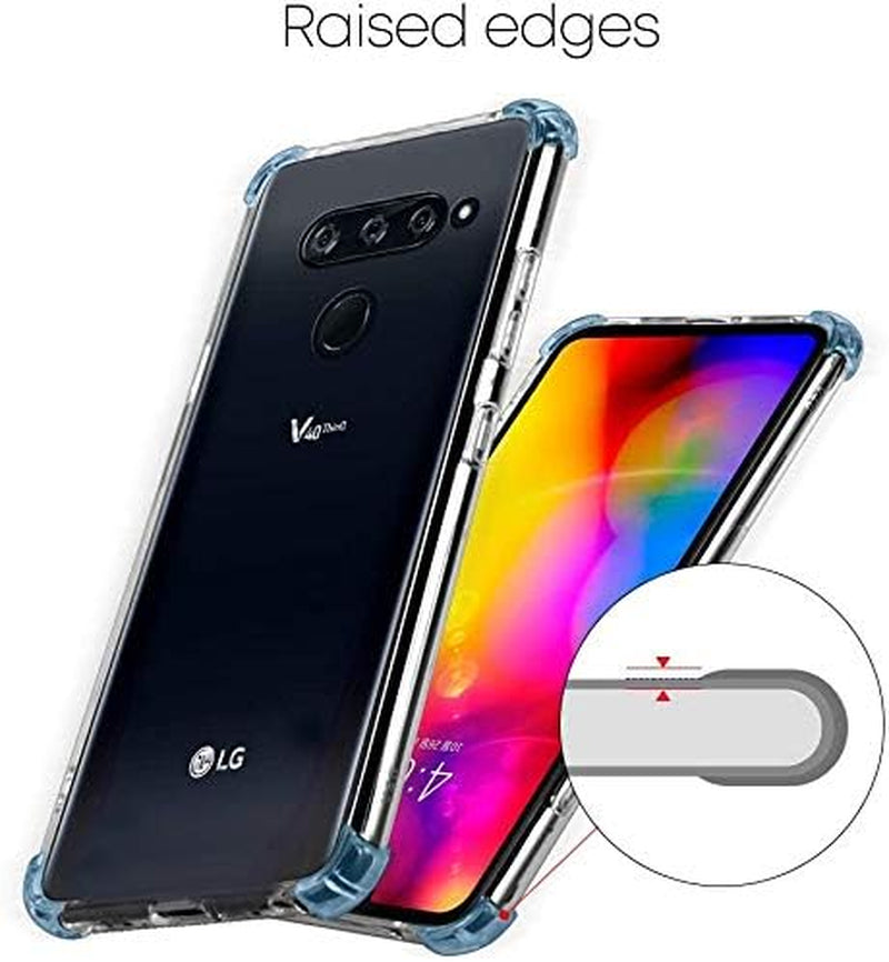 Gtelectro Crystal Clear Soft & Flexible Slim Transparent Protective Case Cover with Reinforced Bumper Corners for LG V40 Thinq (Clear)  GTElectro   