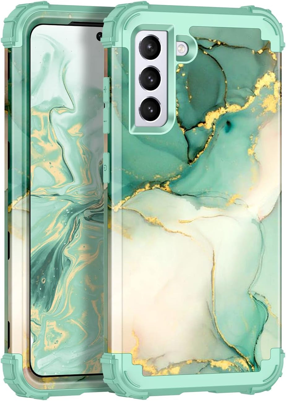 Rancase for Galaxy S21 plus 5G Case,Three Layer Heavy Duty Shockproof Protection Hard Plastic Bumper +Soft Silicone Rubber Protective Case for Samsung Galaxy S21 plus 5G 6.7 Inch,Black  Rancase B-Mint Green  