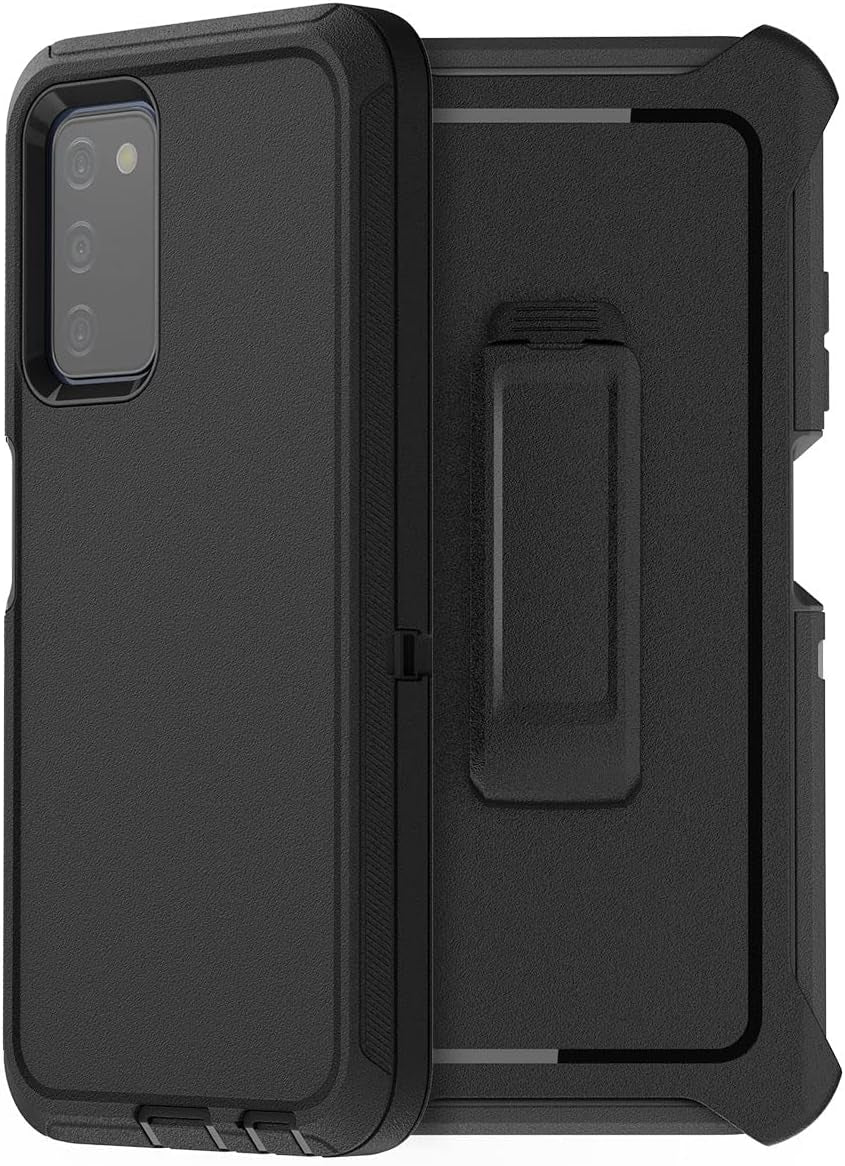 Aicase for Galaxy A03S Case,Heavy Duty Drop Protection Full Body Rugged Shockproof/Dust Proof Military Protective Tough Durable Phone Cover for Samsung Galaxy A03S(US Version)  AICase Black With Belt Clip  