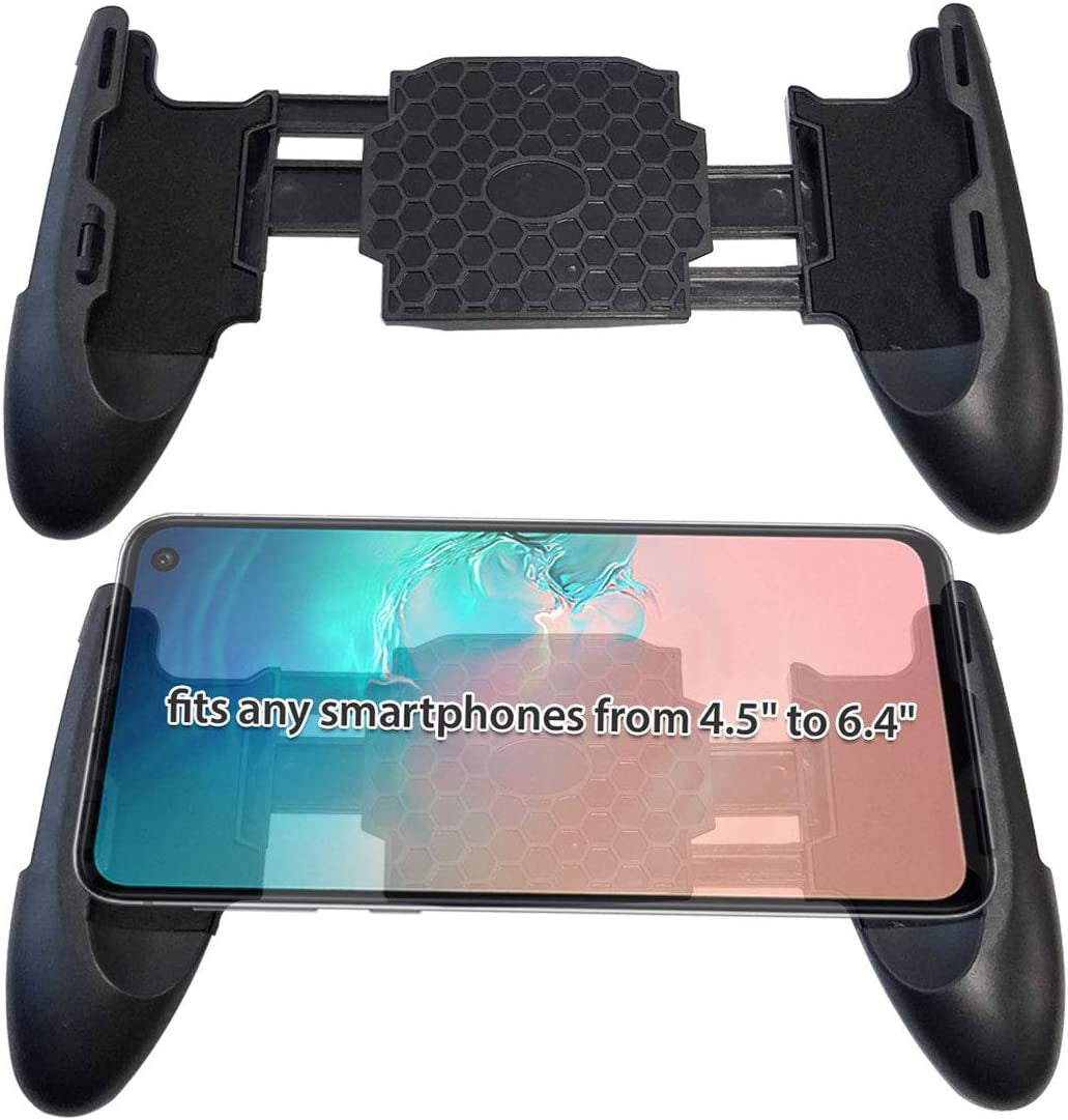 Mobile Joystick Controller Grip Case for Smartphones, Mobile Phone Gaming Grip with Joystick, Controller Holder Ergonomic Design (Black Type 01)  SUPIA   