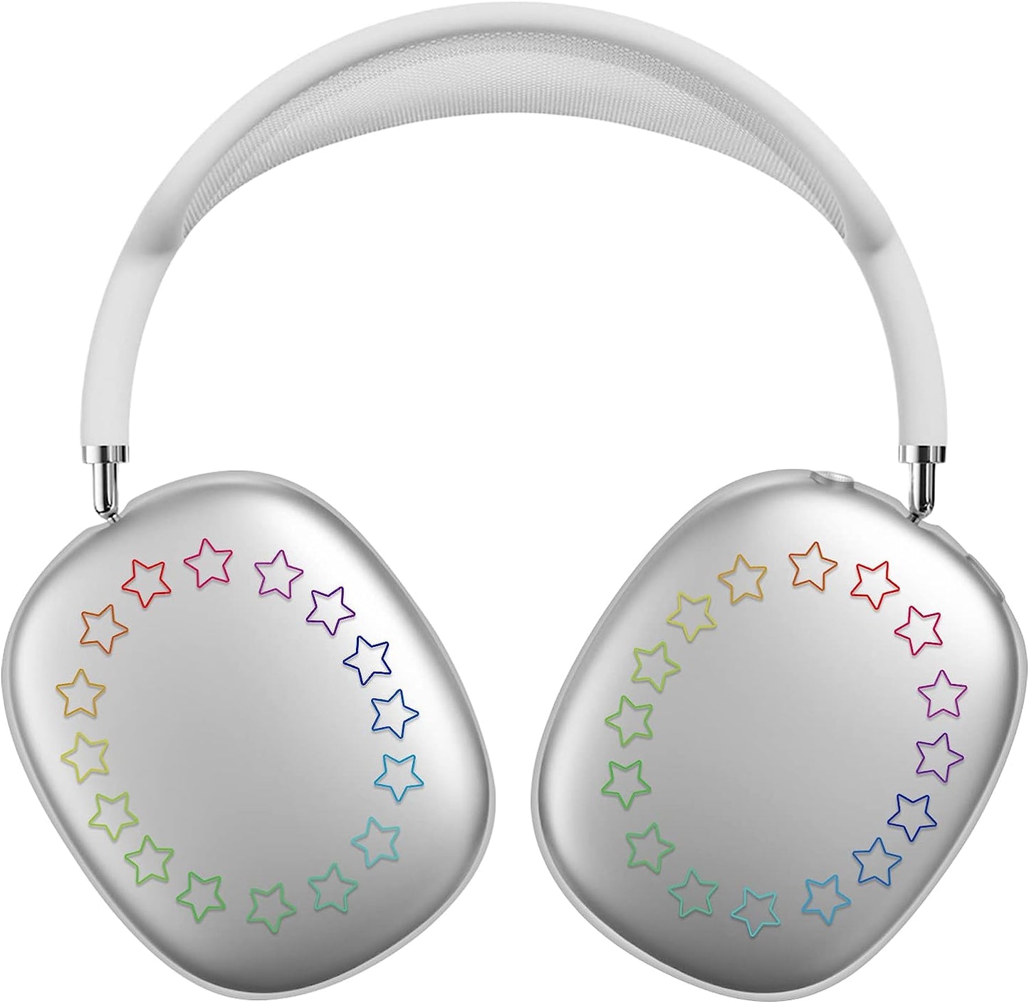 AIIEKZ Case Cover for Airpods Max, Painted Soft TPU Anti-Scratch Protective Ear Cups Case for Apple Airpods Max Headphones (Stars)  AIIEKZ Ring Star  