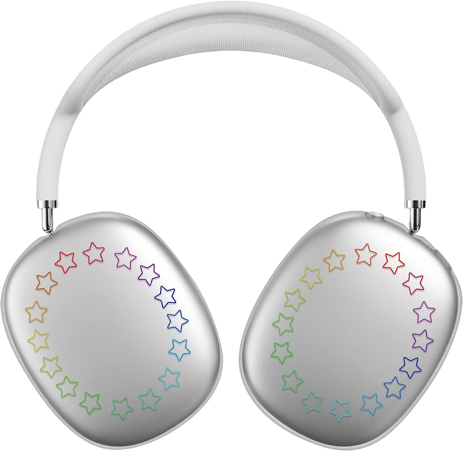 AIIEKZ Case Cover for Airpods Max, Painted Soft TPU Anti-Scratch Protective Ear Cups Case for Apple Airpods Max Headphones (Stars)  AIIEKZ Ring Star  