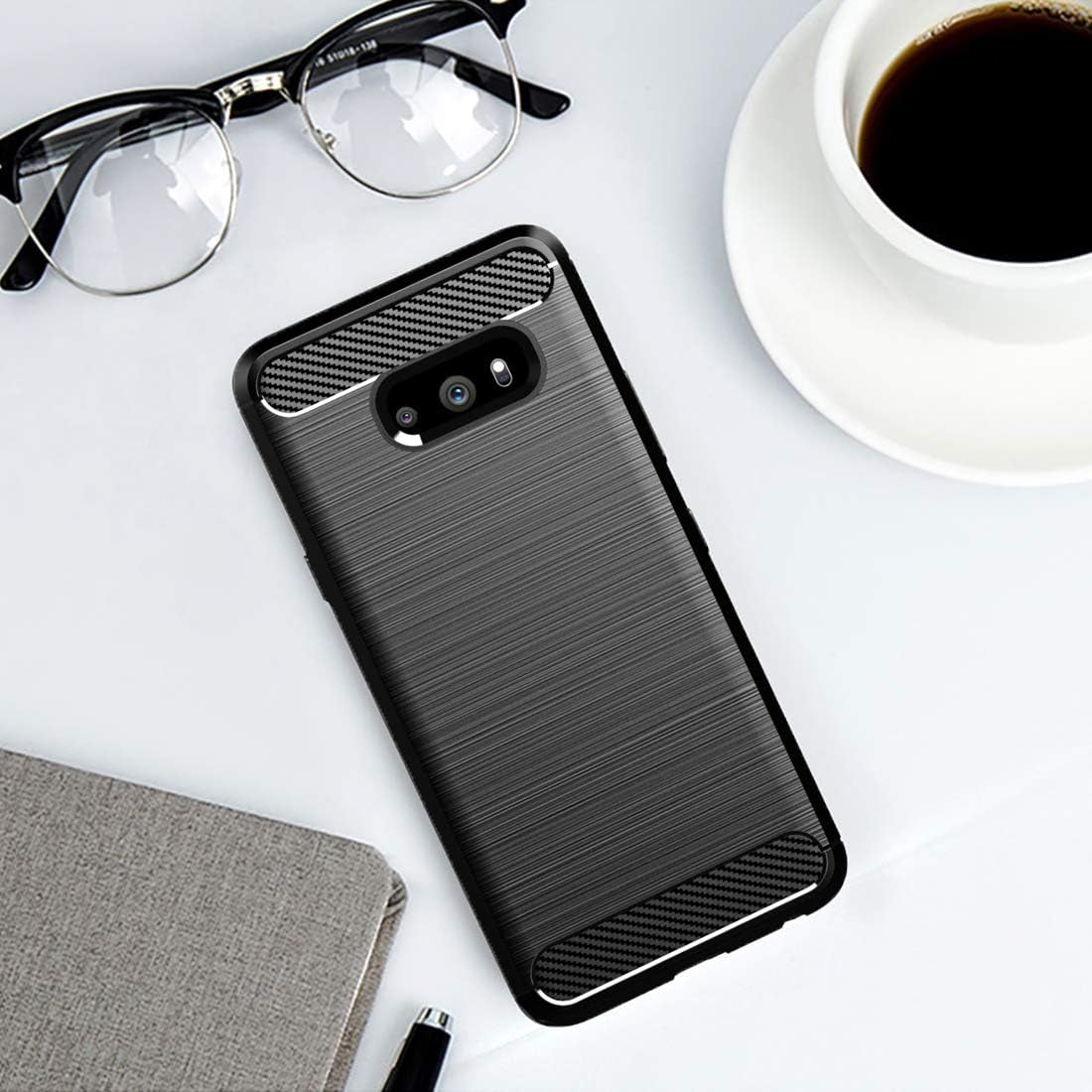 Osophter for LG G8X Thinq Case,Lg V50S Thinq Case Shock-Absorption Flexible TPU Rubber Full-Body Protective Phone Cover for LG G8X Thinq/V50S Thinq(Black)  Osophter   