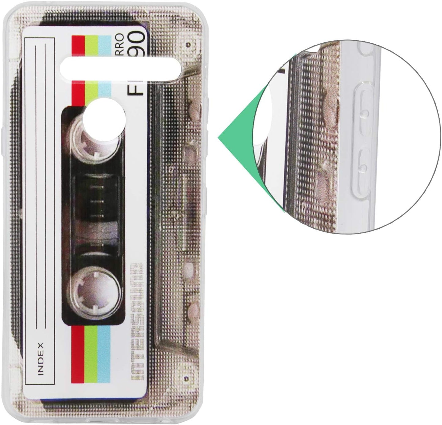 TNCYOLL Compatible with LG G8 Cool Case, Slim Dual Cool Retro Cassette Music Shockproof Bumper Protective Soft Phone Cases Cover for LG G8  TNCYOLL   