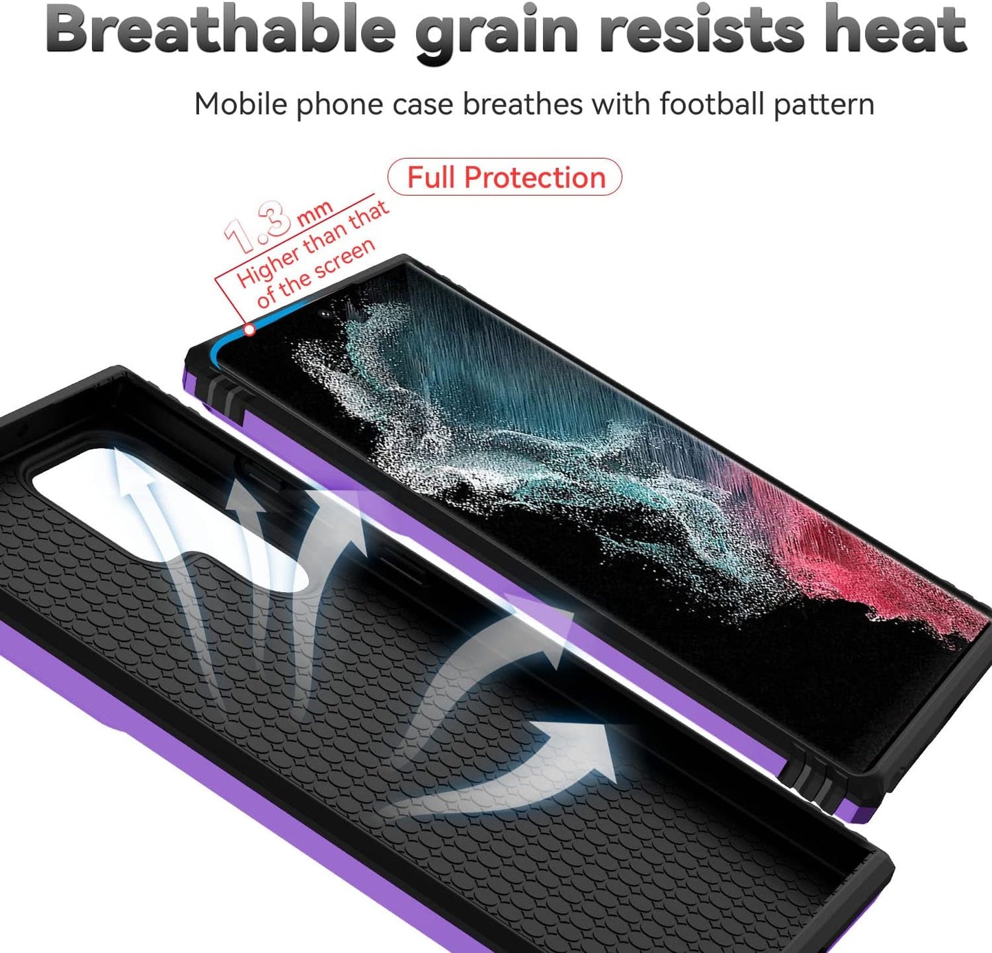 For Samsung Galaxy S22 Ultra Case with Camera Lens Cover HD Screen Protector, Military-Grade Drop Tested Magnetic Ring Holder Kickstand Protective Phone Case for Samsung Galaxy S22 Ultra 5G (Purple)  JINZHI Inc   